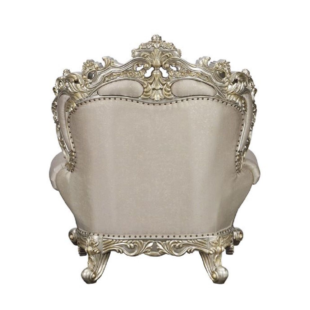 Danae - Chair With 2 Pillows - Fabric, Champagne & Gold, beige, view 3