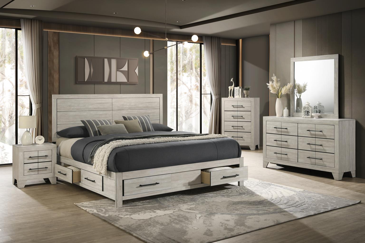 B420 - Queen Bed - Dusty Gray Oak