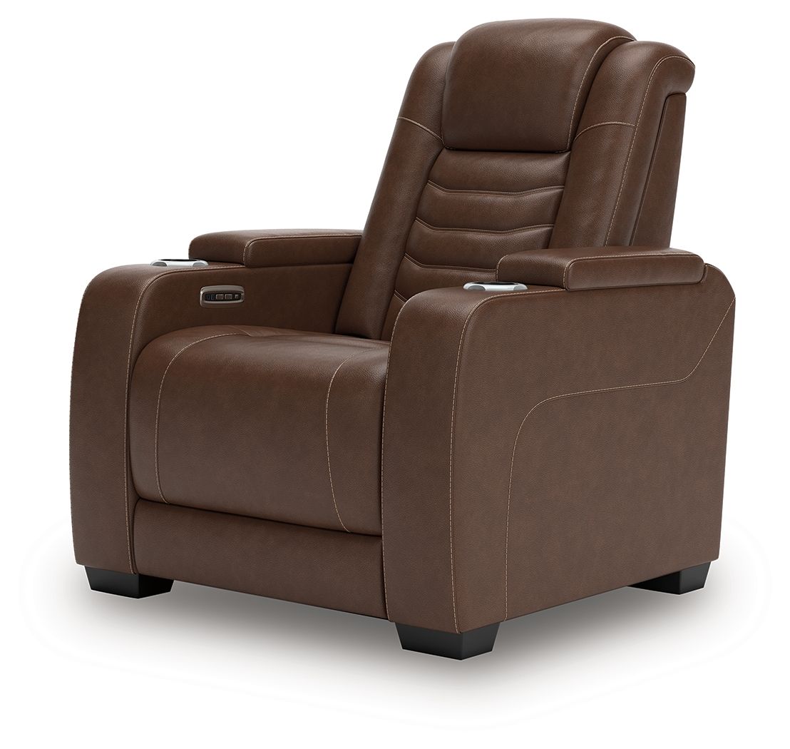 Ashley Furniture High Impact - Power Recliner / Adj Headrest - Tobacco - Image 3