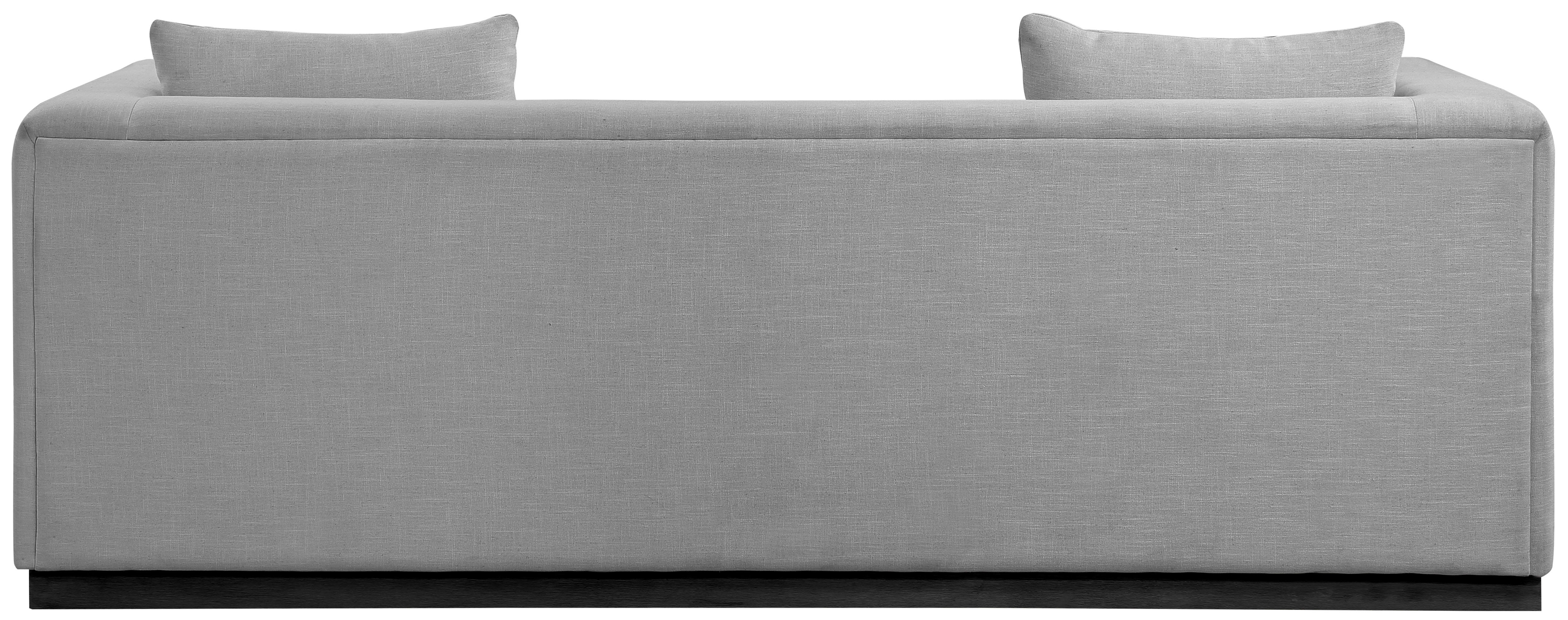 Alfie - Linen Textured Fabic Sofa - Gray