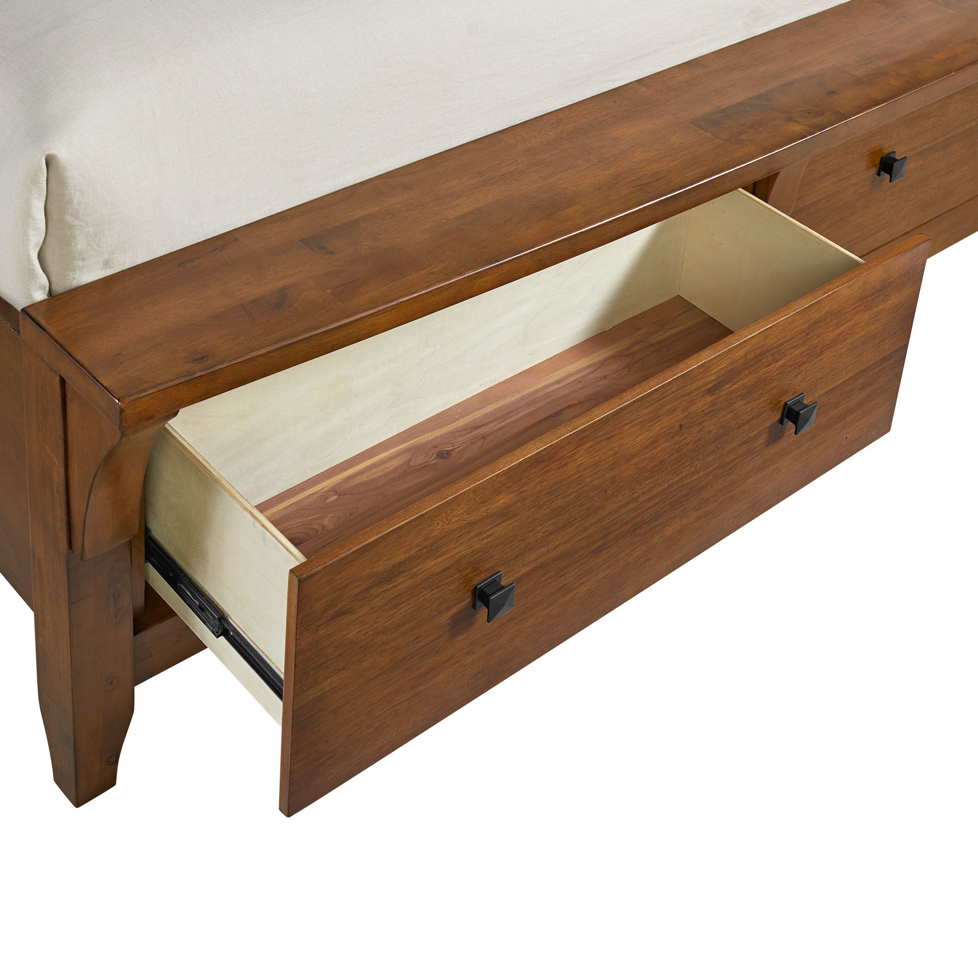 Gage - King Sleigh Storage Bed - Chestnut