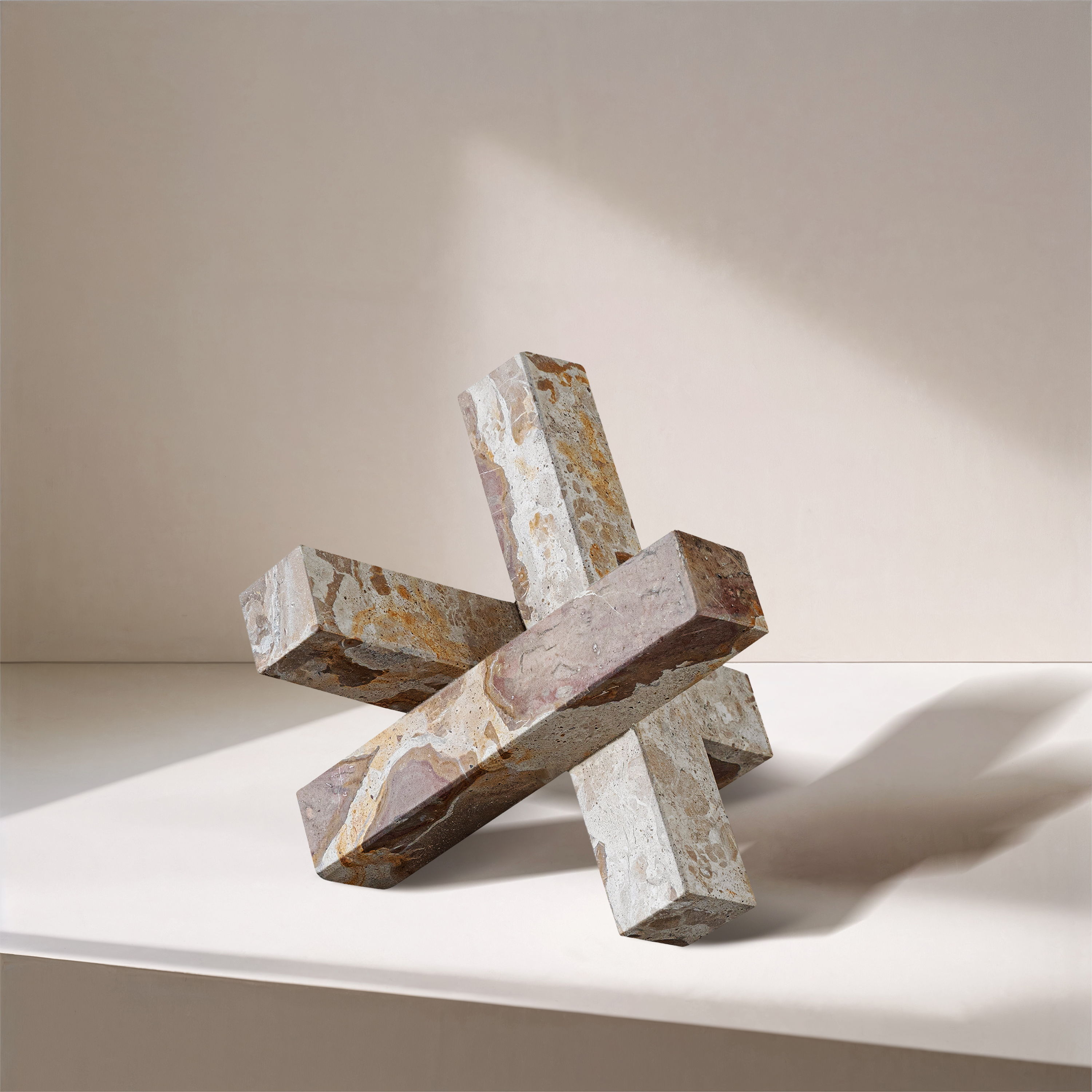 Stix - Marble Decorative Object - Beige