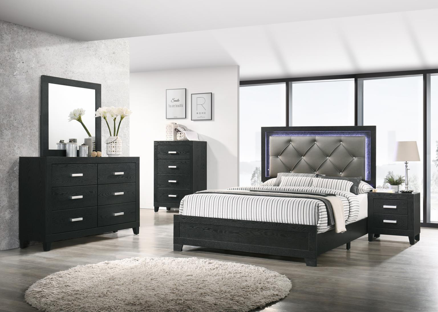 B375 - LED Full Bed - Black
