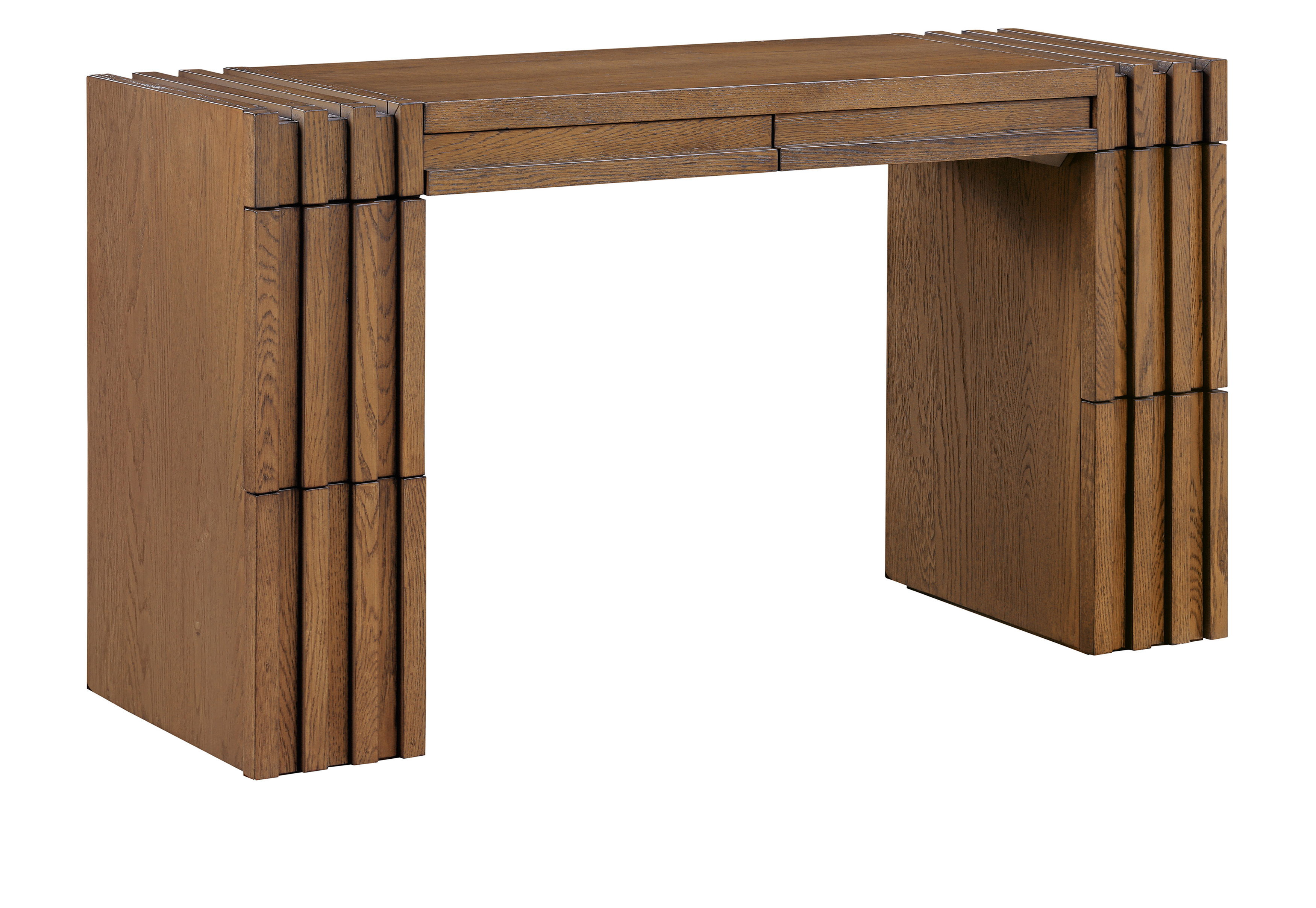 Stanton - Oak Veneer And Solid Wood Console Table - Brown