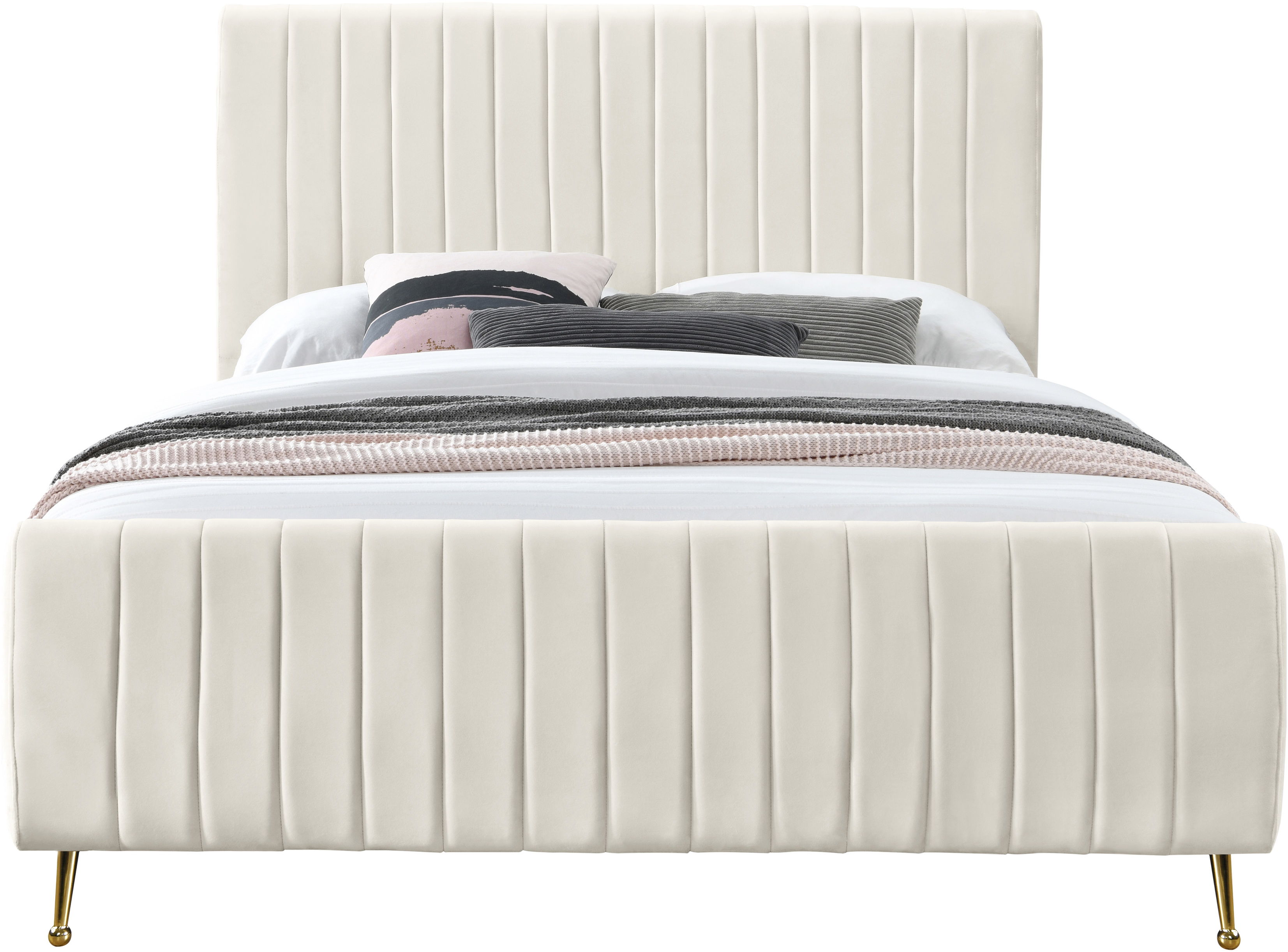 Zara - Queen Bed - Cream