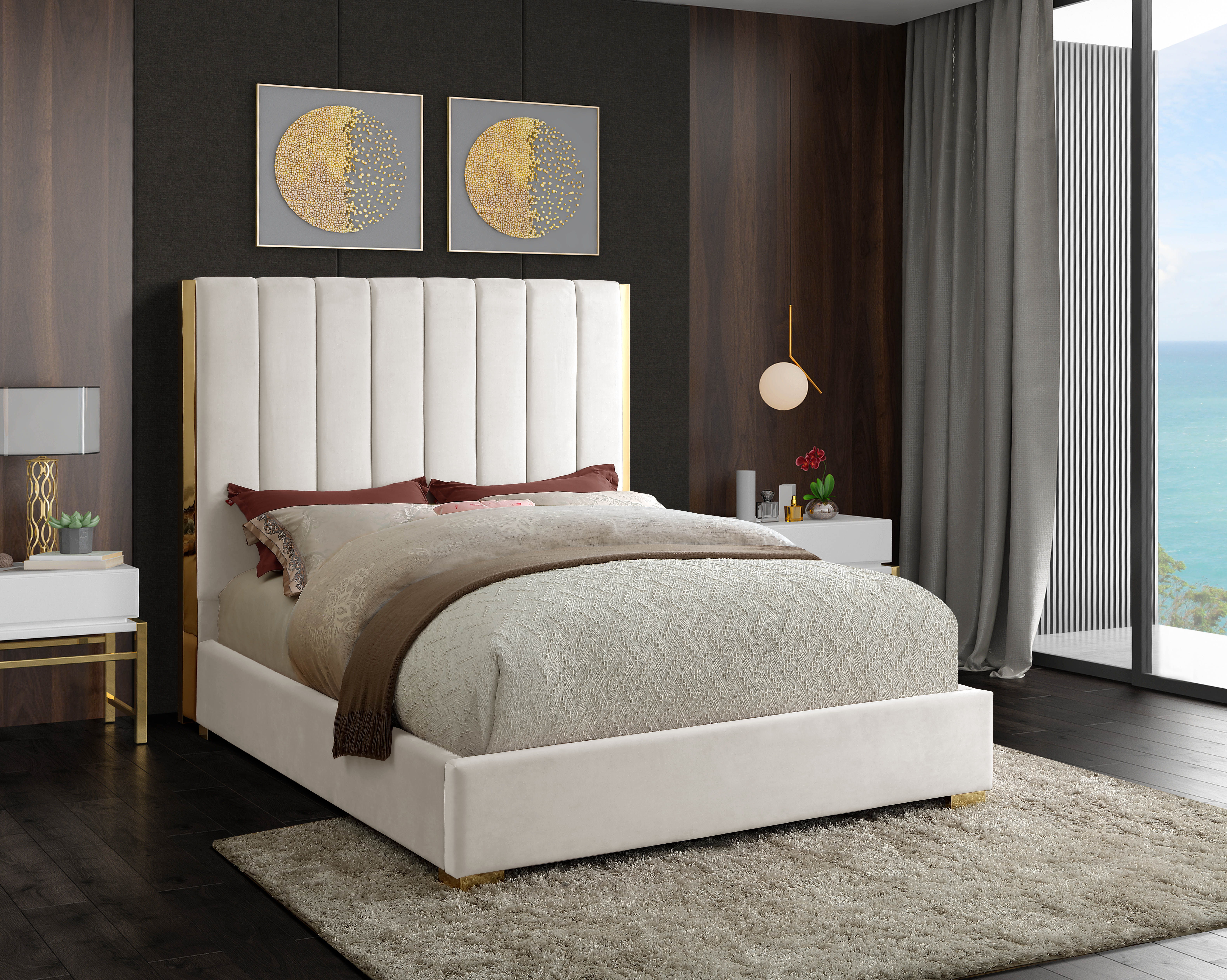 Becca - Full Bed - Cream