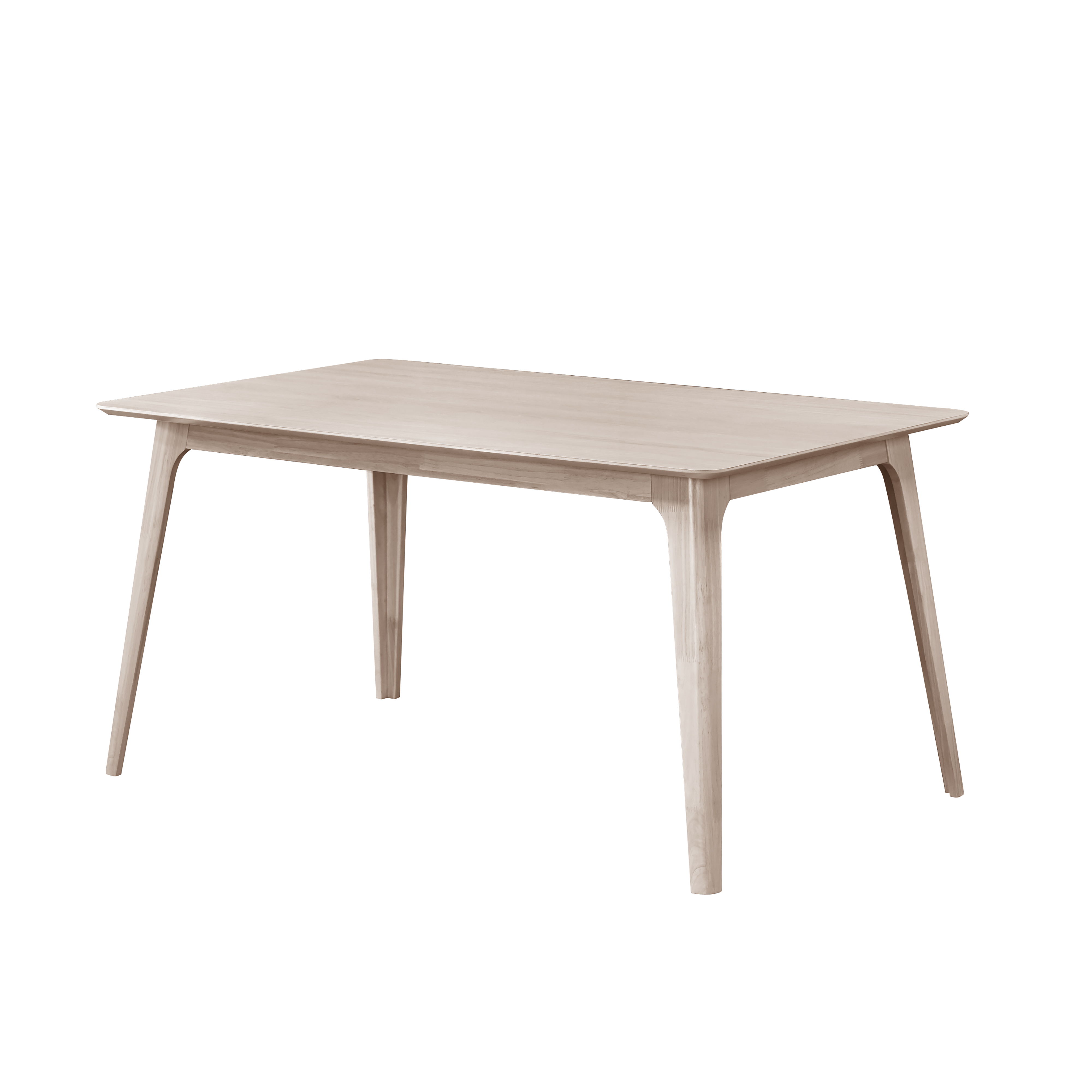 Oscar - Rectangle Table & 4 Chairs - White Ash