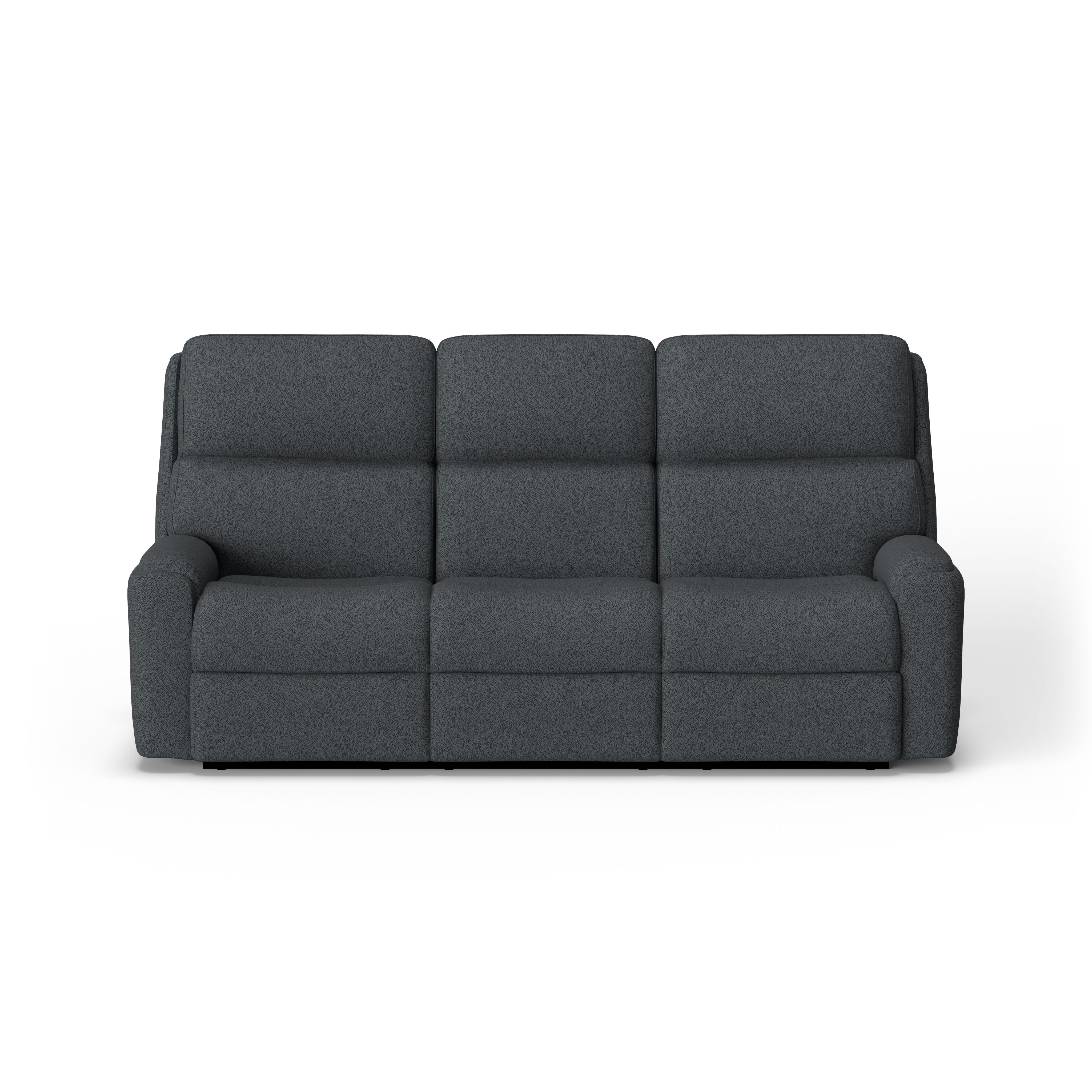 Rio - Transitional Fabric Power Reclining Sofa With Power Headrests, dark gray, view 4