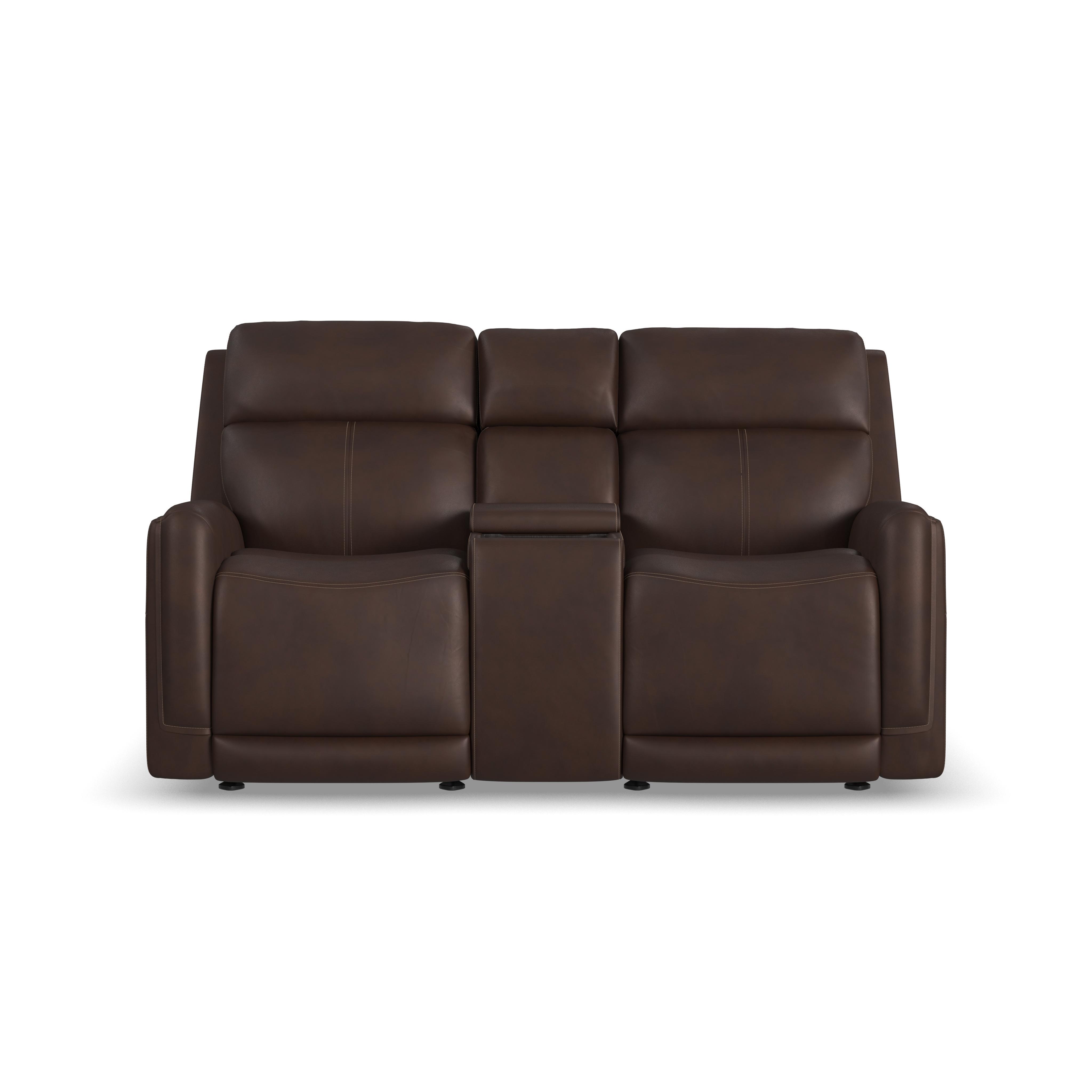 Alister - Power Gliding Loveseat With Console, Power Headrests & Lumbar - Burnt Umber Image
