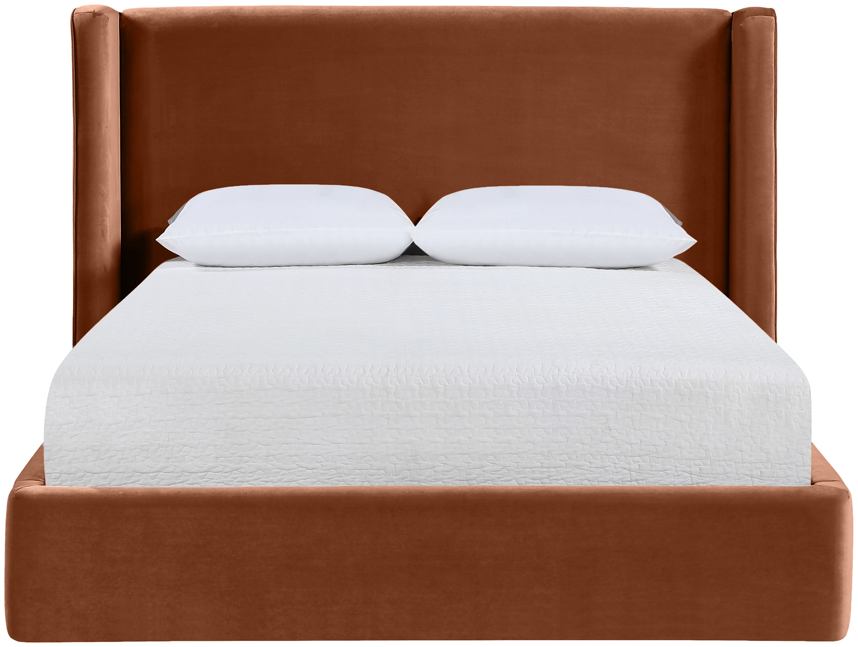 Kendall - Velvet Upholstered King Bed - Cognac