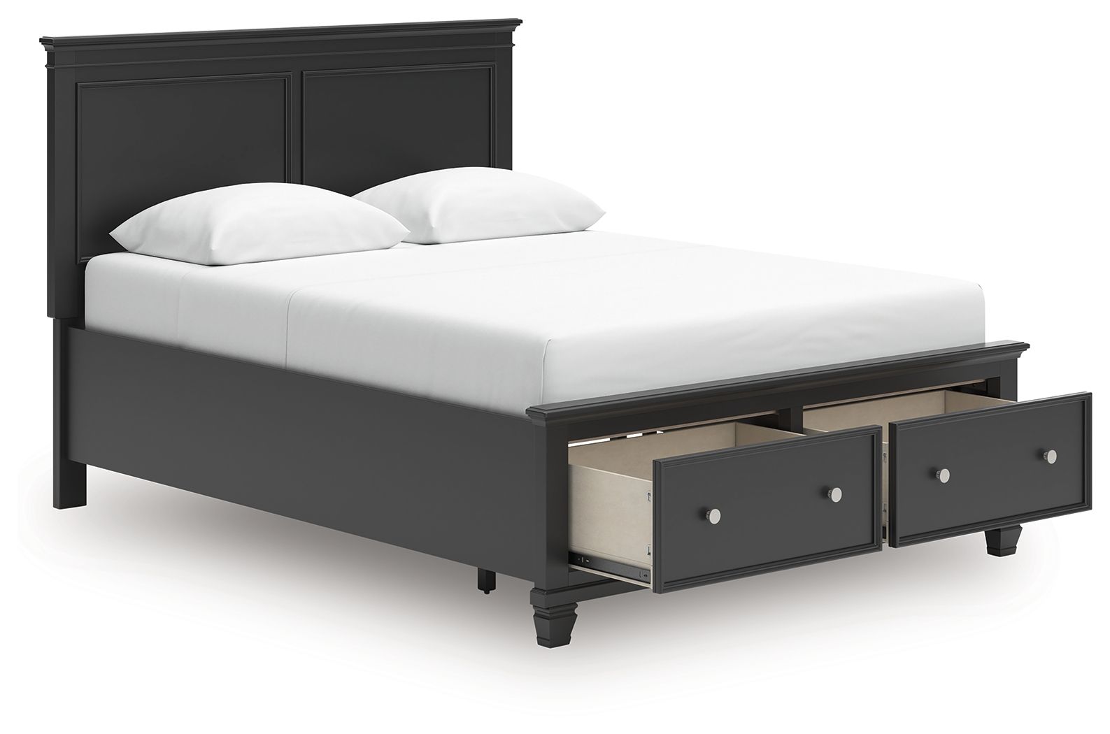 Lanolee - Queen Panel Storage Bed - Black