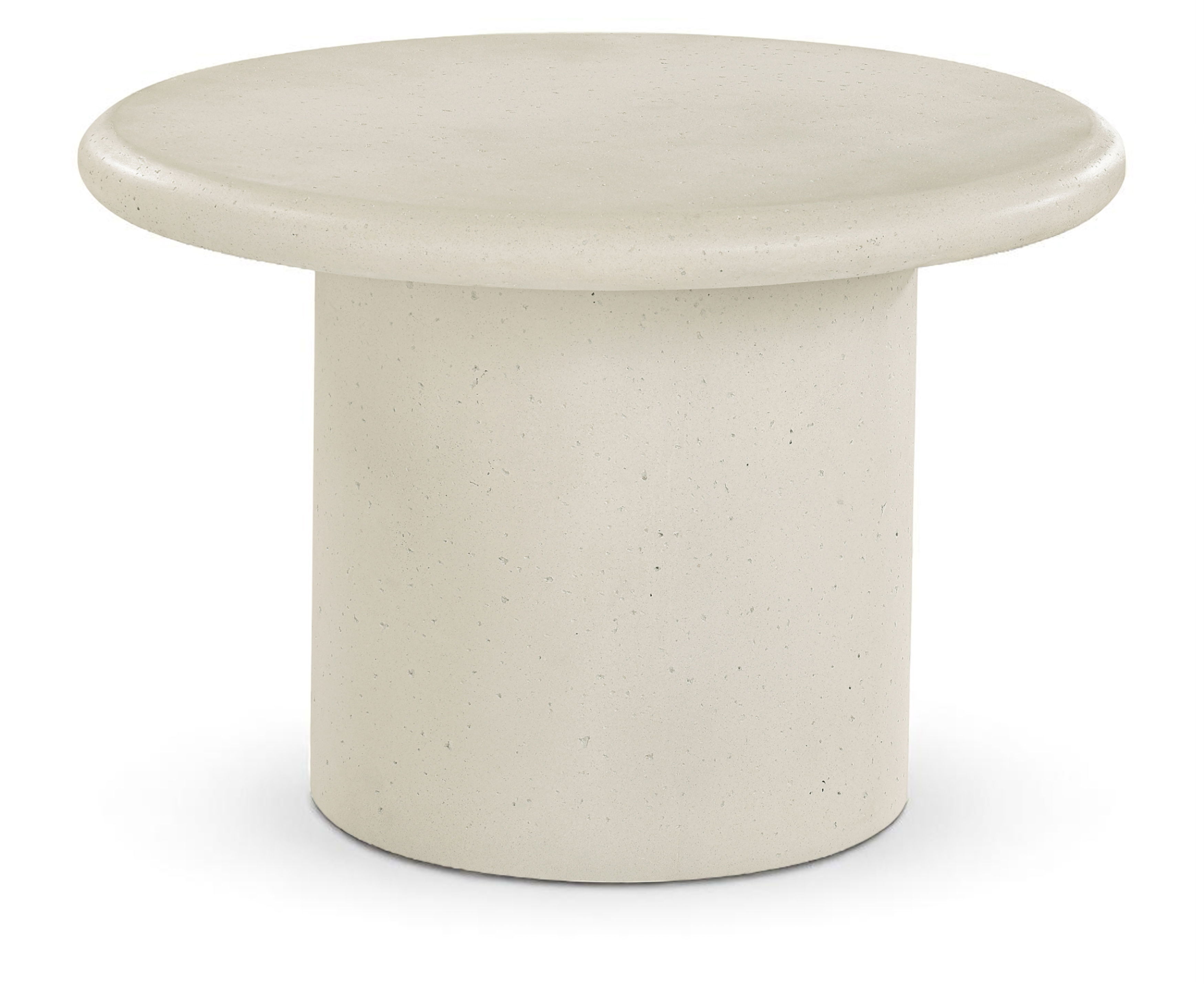 Emara - 16" Concrete And Fiberglass Indoor / Outdoor Coffee Table - Cream