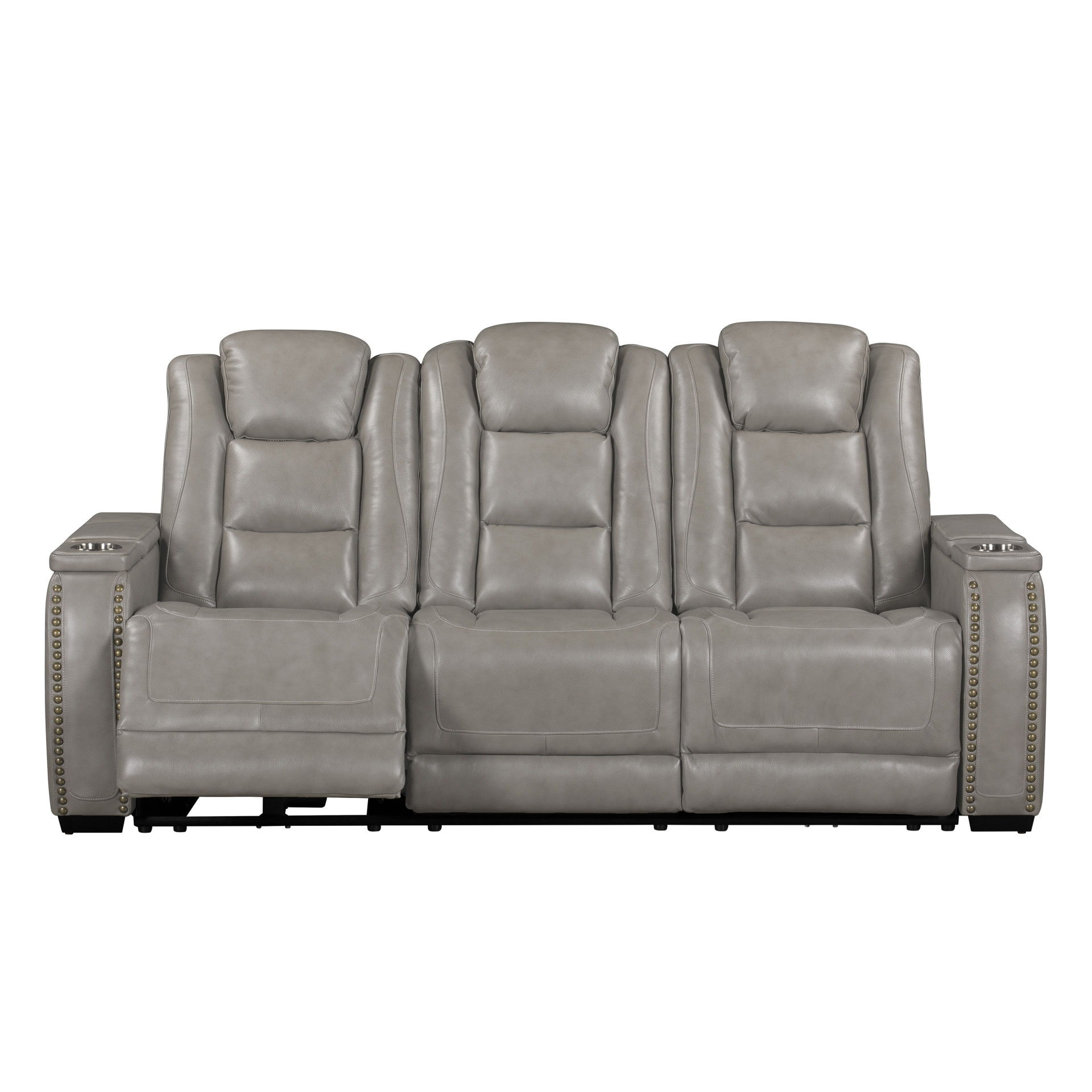 Breckenridge II - Sofa With Dual Recliner - Light Gray, gray, view 5