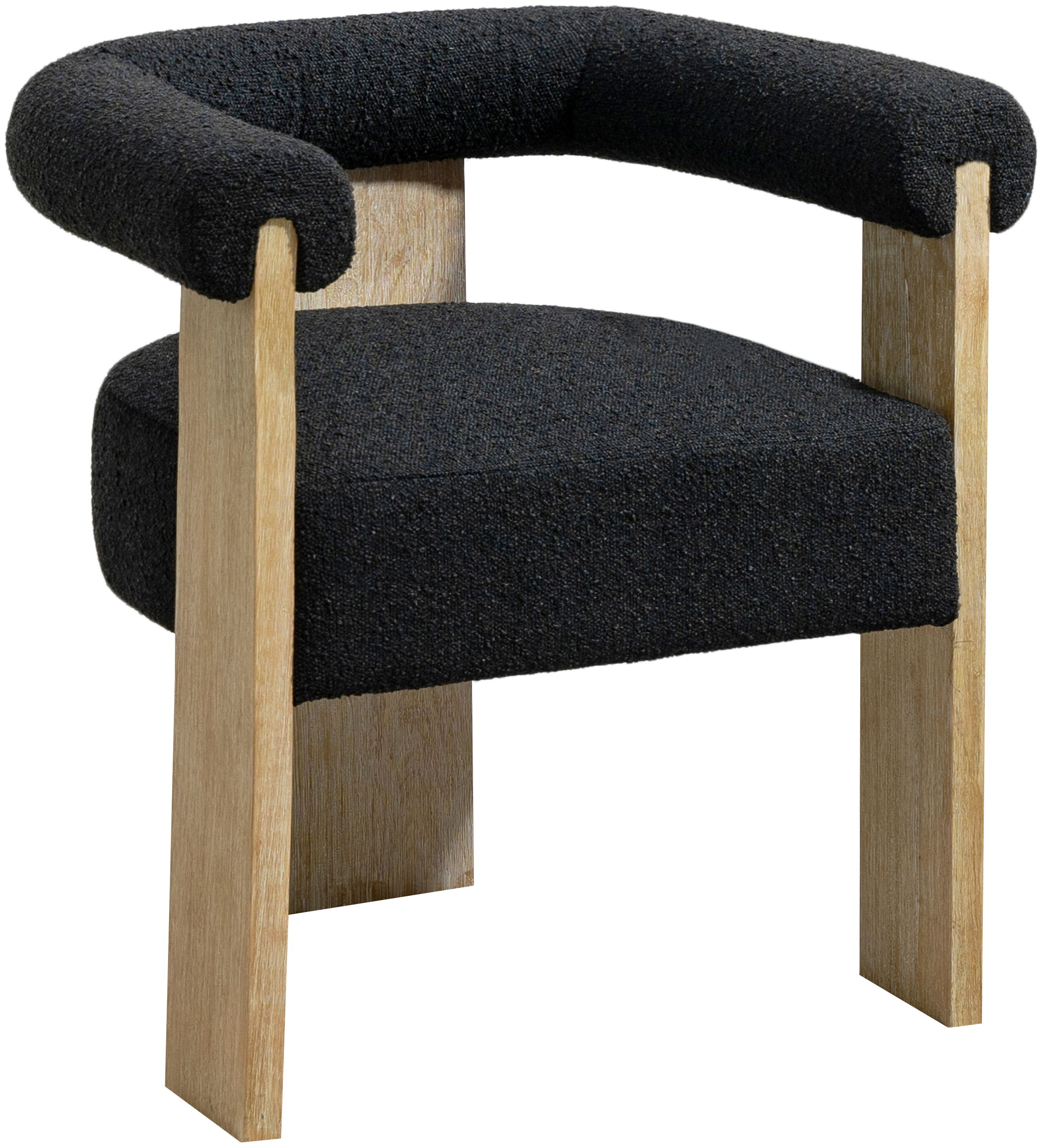 Barrel - Dining Chair - Natural / Black