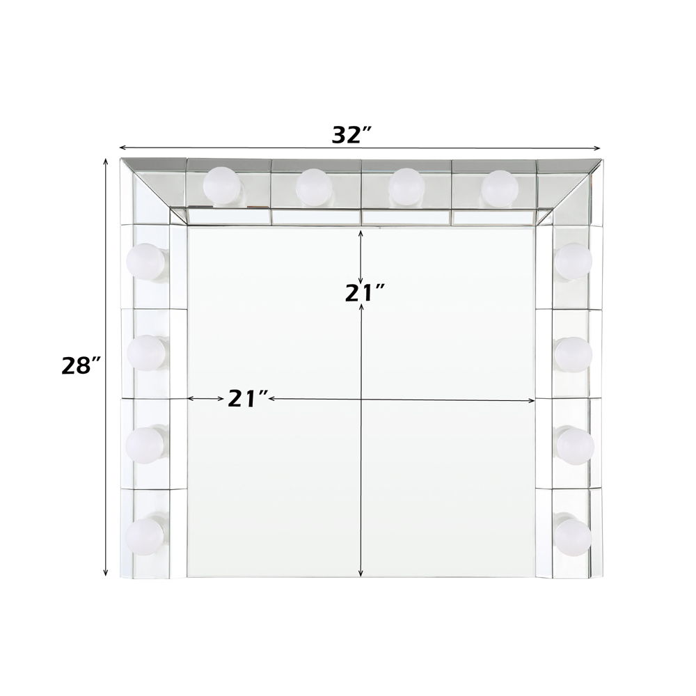 Dominic - 28" Accent Mirror - Mirrored, silver, view 3