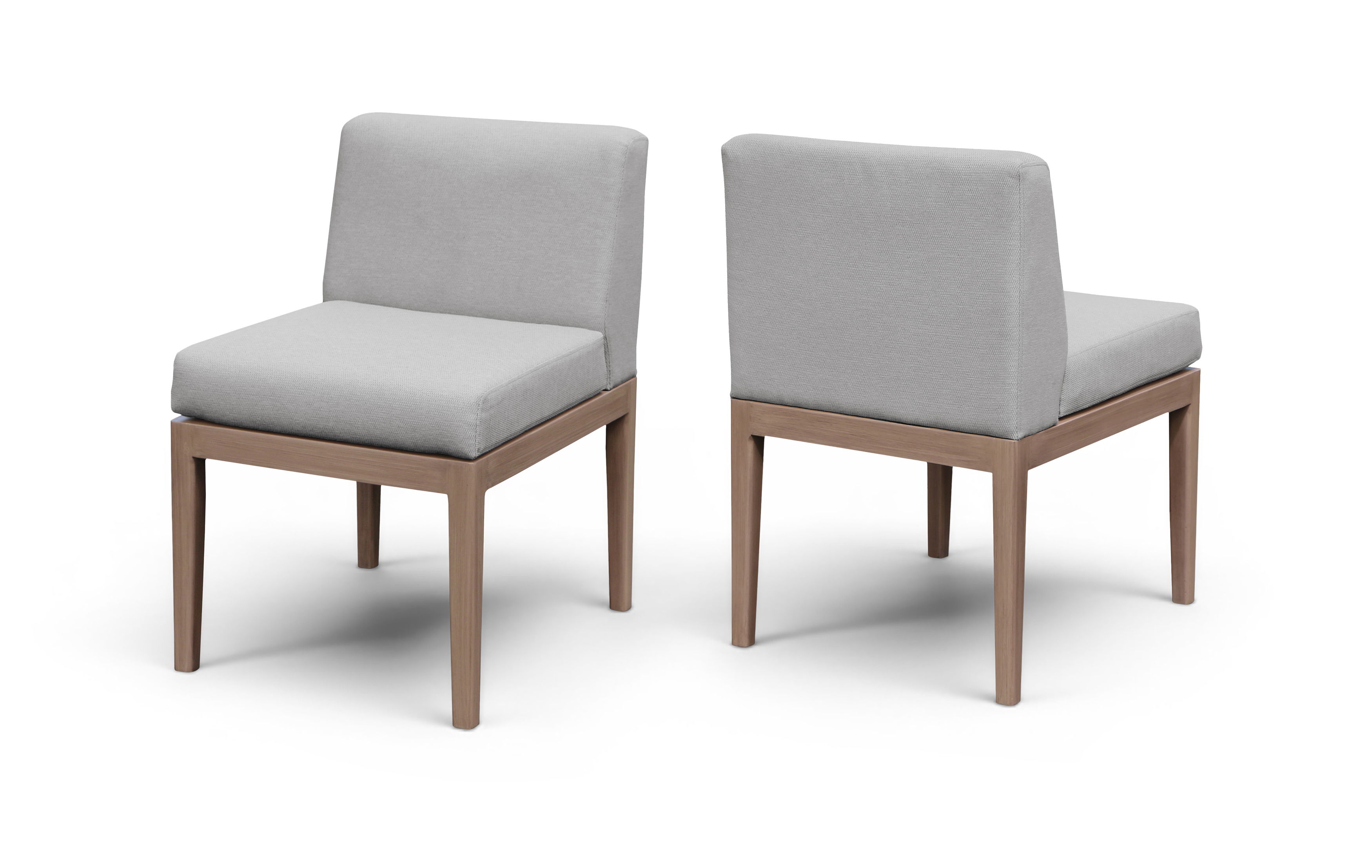 Solace - Olefin Performance Fabric Outdoor Patio Dining Side Chair - Gray