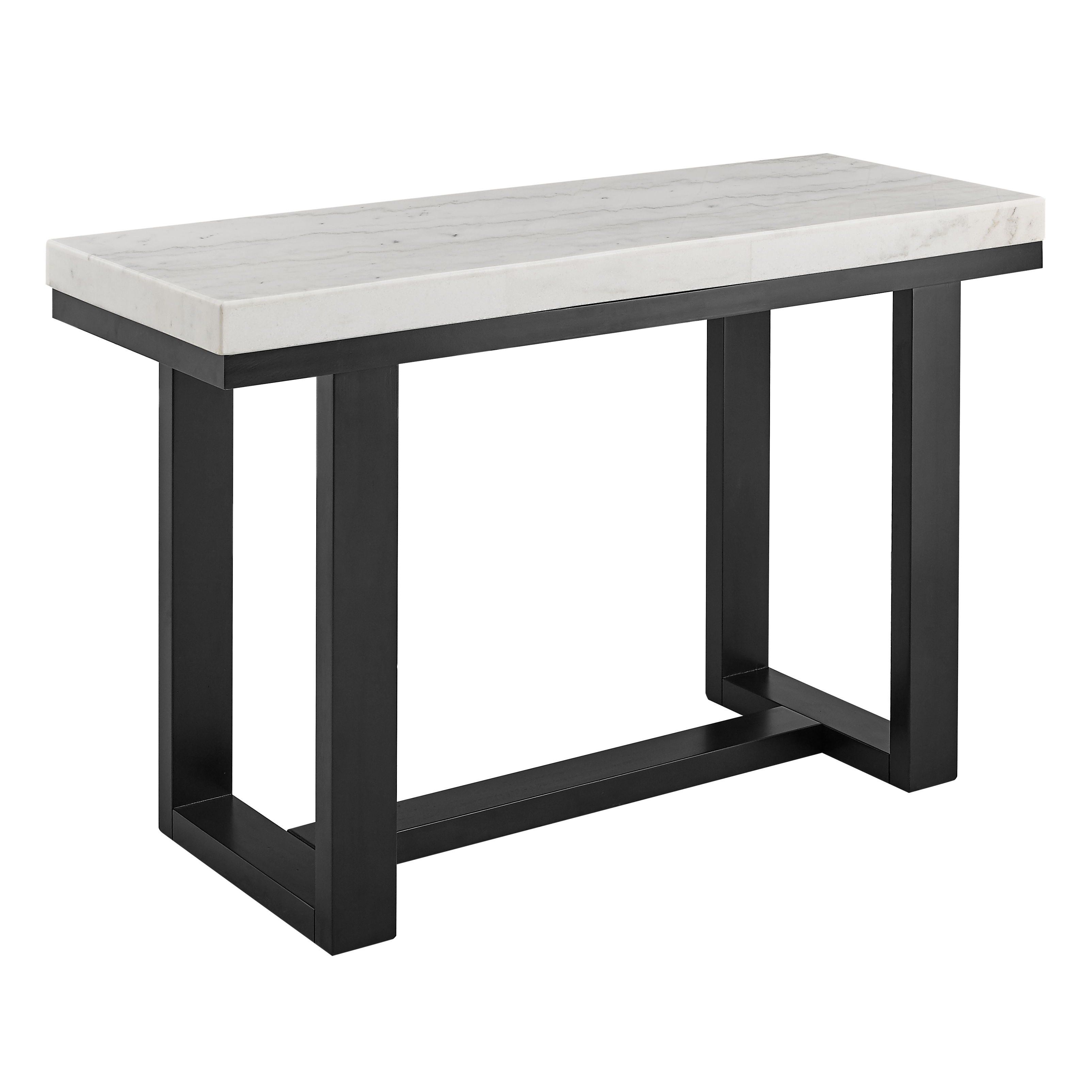Lucca - Artemis Marble Top Sofa Table - White / Black