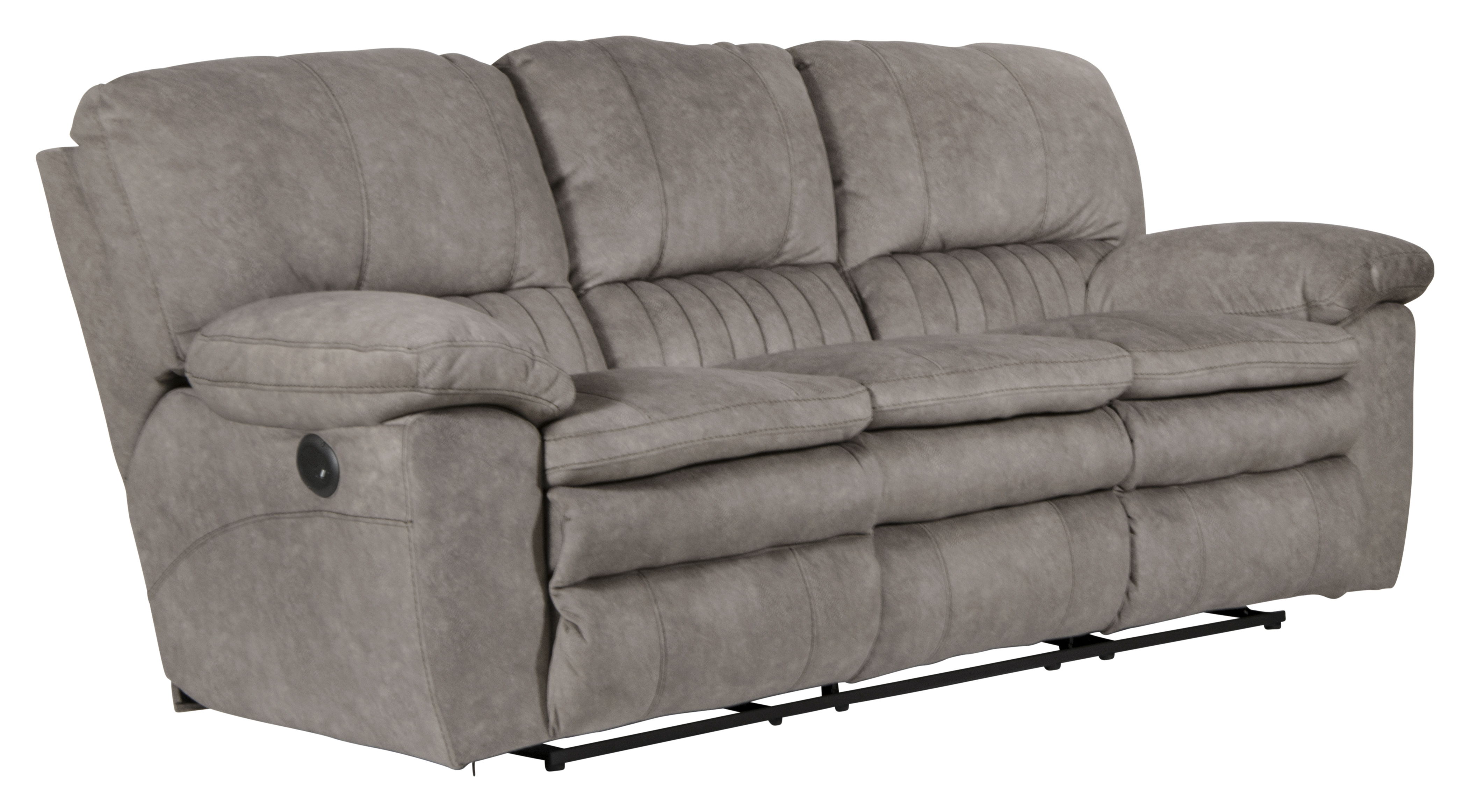 Reyes - Power Lay Flat Reclining Sofa - Graphite