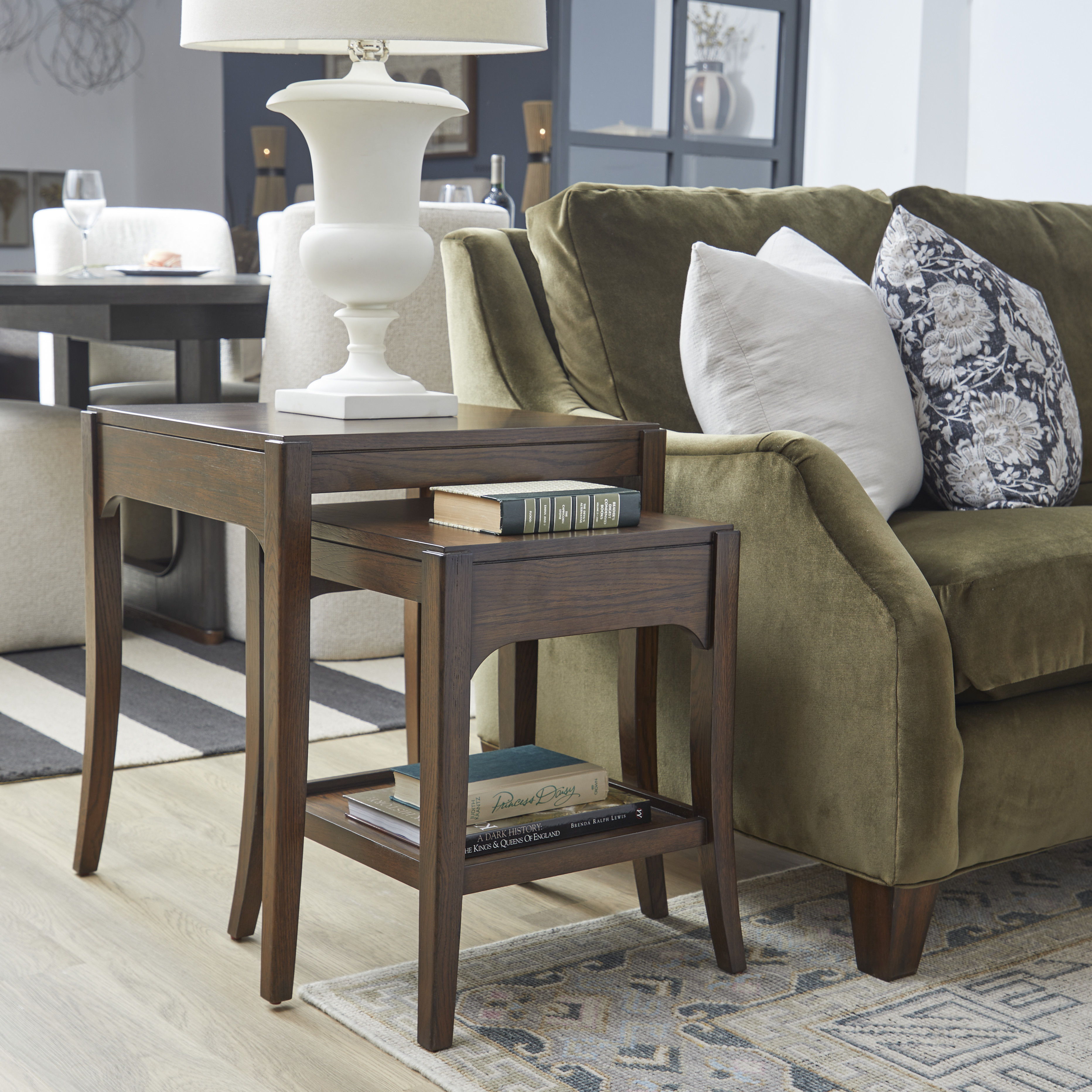 Sylvie - Short Bunching Table - Dark Brown, dark brown