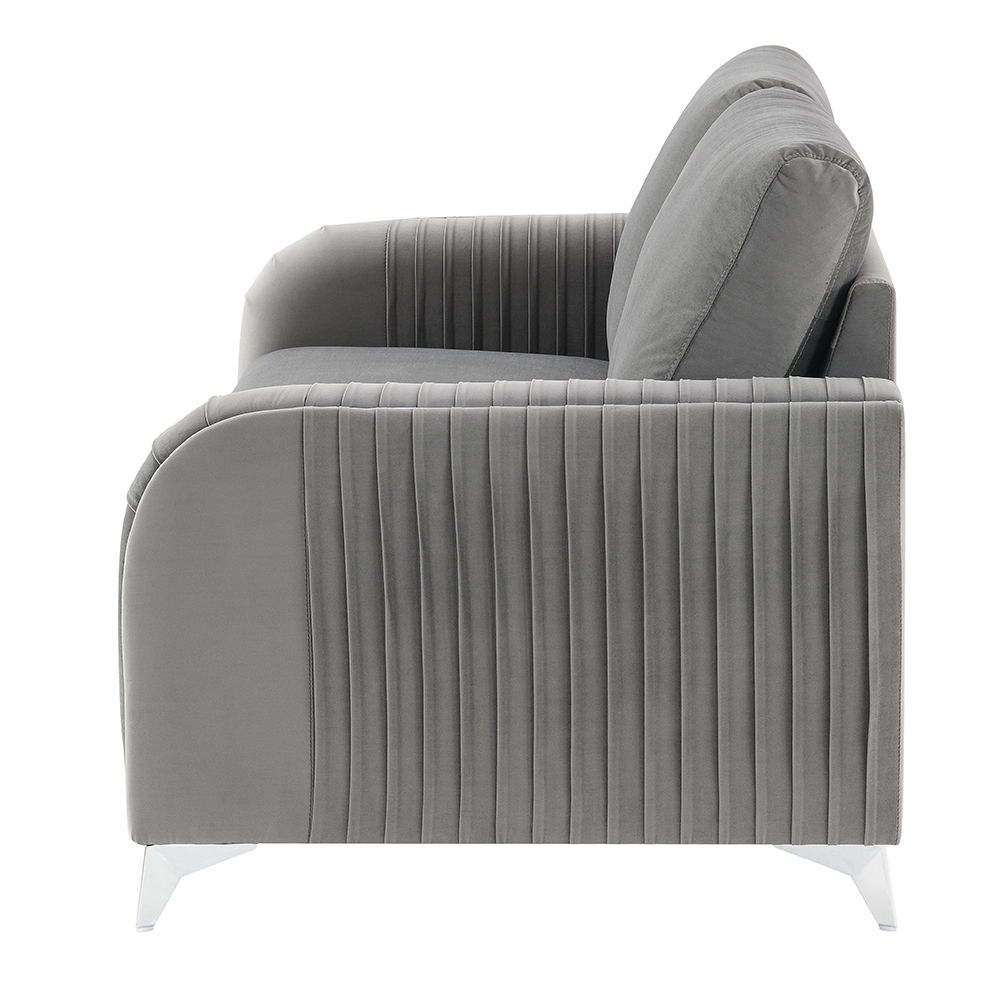 Wenona - Loveseat - Gray Velvet, gray, view 2