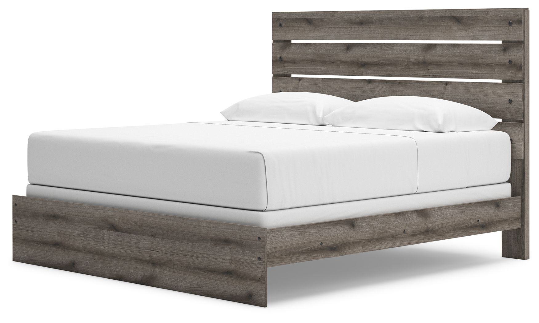 Graystorm - King Panel Bed - Brown Gray