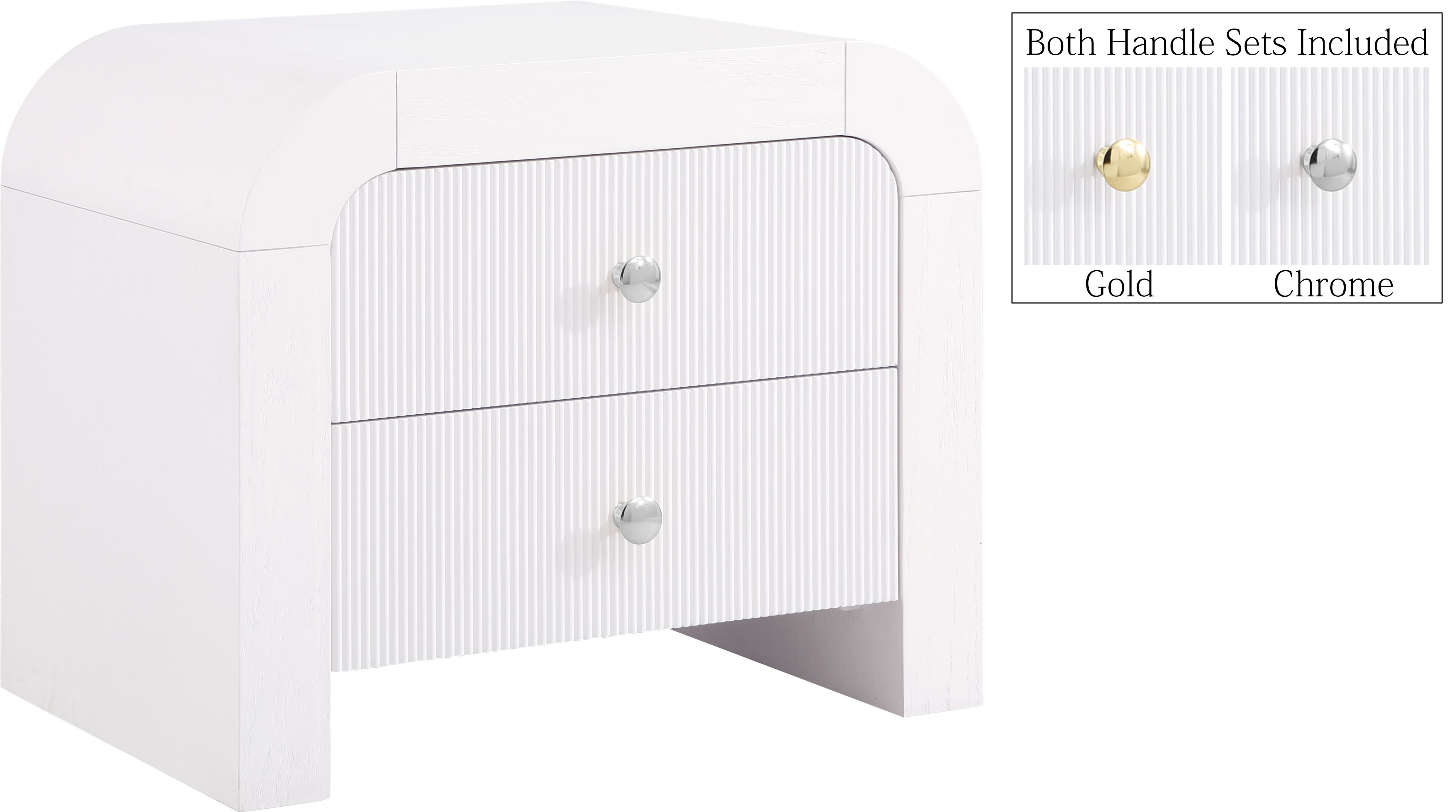 Artisto - Night Stand - White