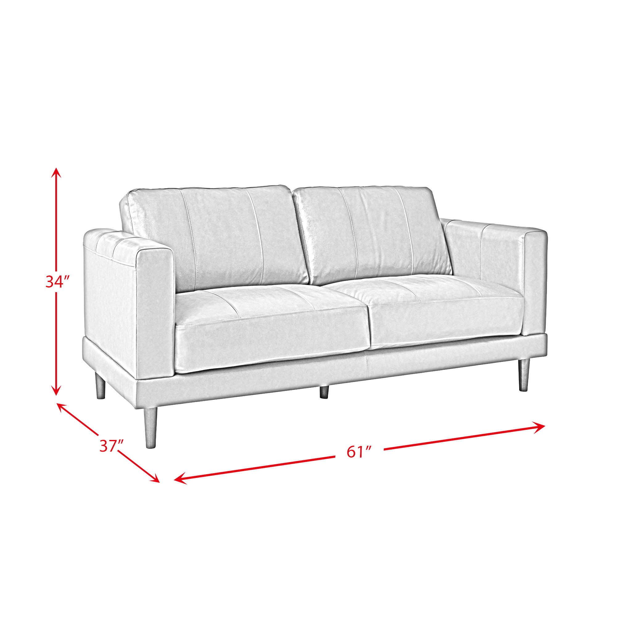 Hampton - Loveseat - Fiero Tan (Top Grain/Pvc)