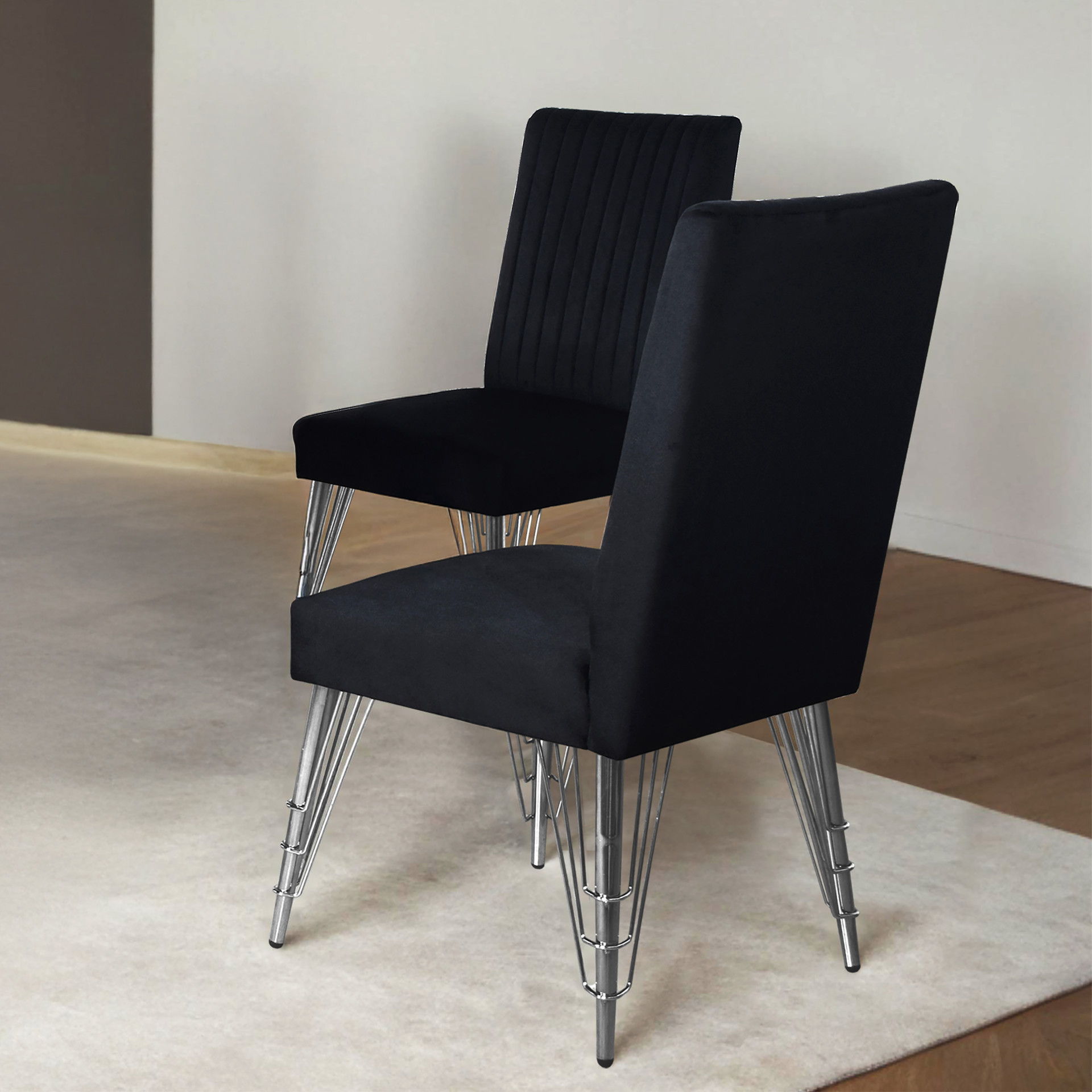 Ava - Dining Chair (Set of 2) - Black, black