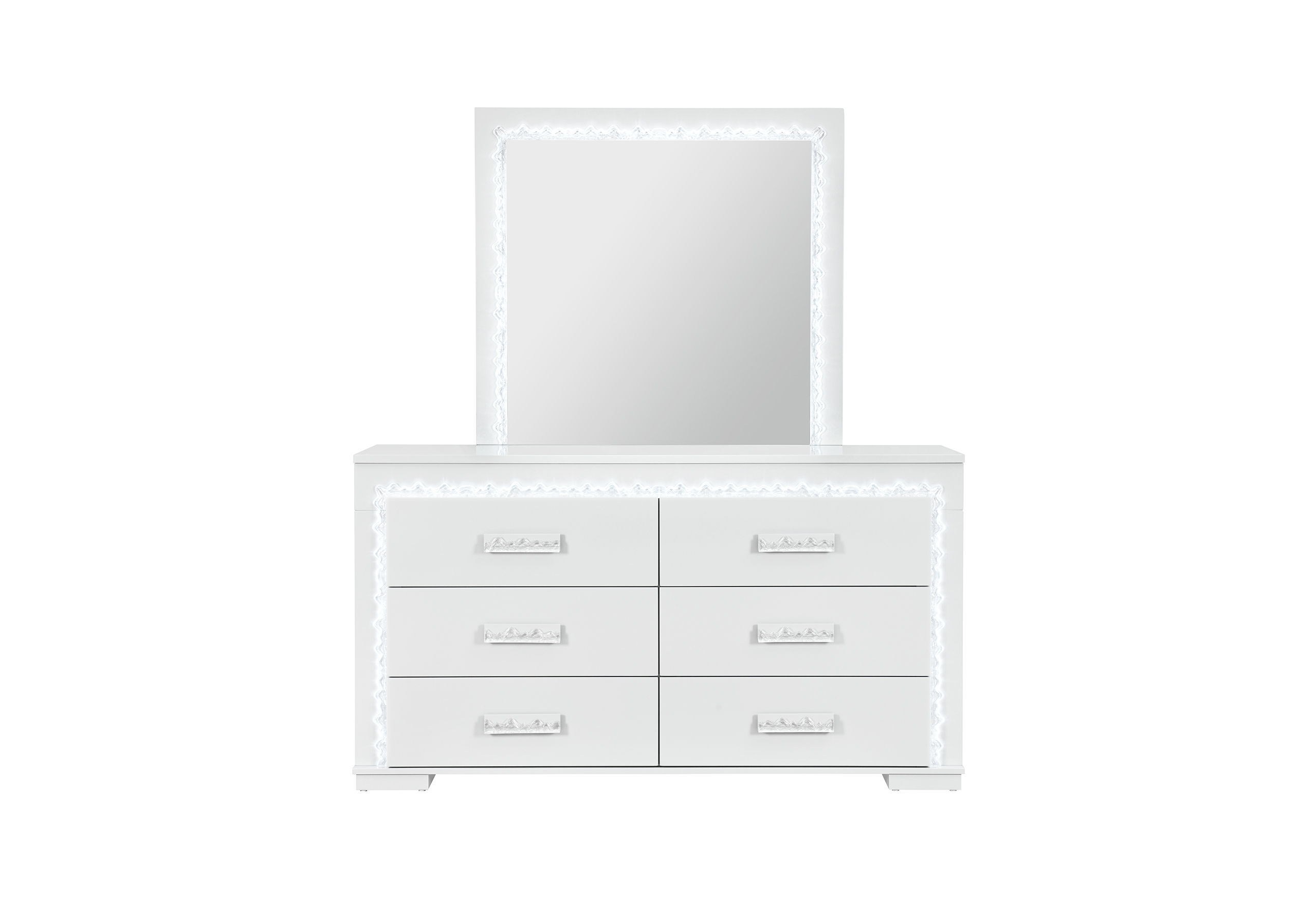 Naomi - Dresser With LED - Silver