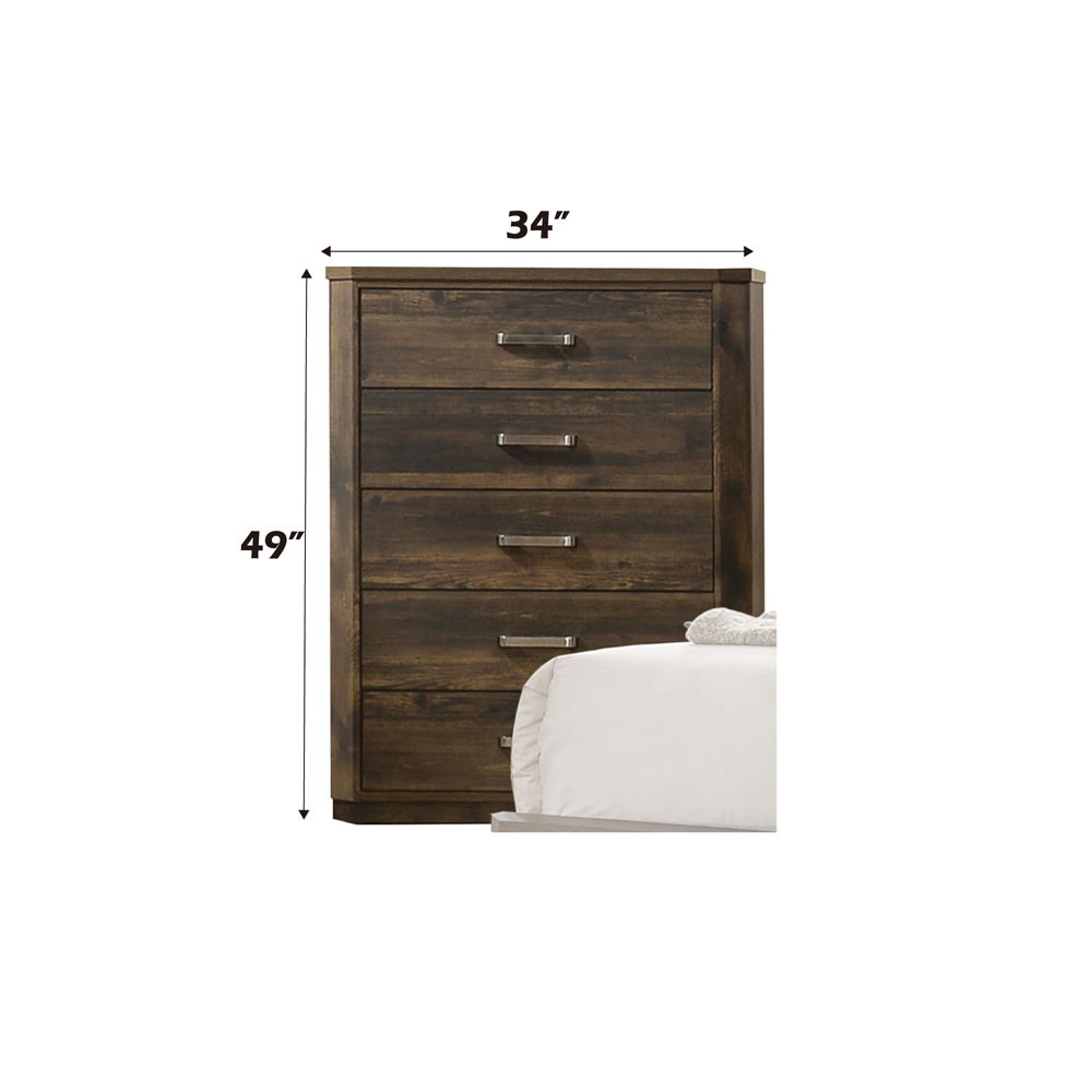 Elettra - Chest - Rustic Walnut, dark brown, view 2
