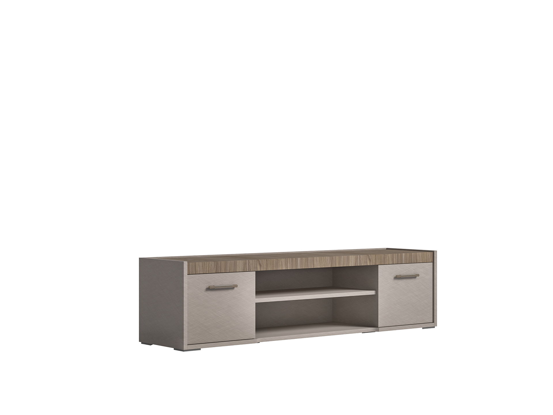 Nora - 3 Door TV Unit - Beige / Light Brown