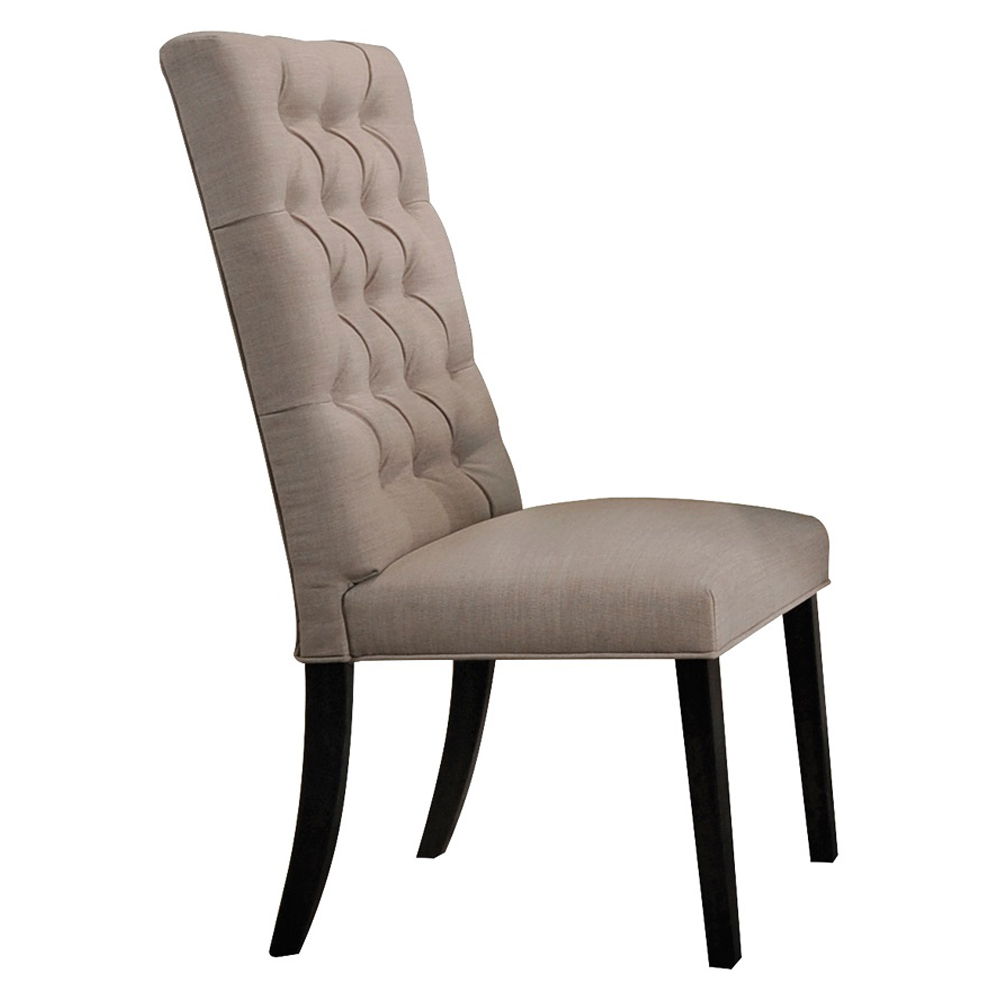 Morland - Side Chair (Set of 2) - Tan Linen & Vintage Black, beige