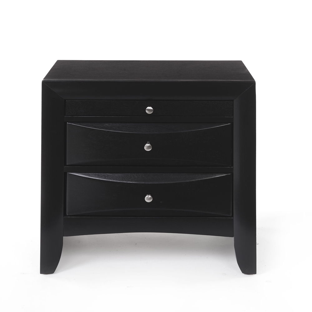 Ireland - Nightstand - Black, black, view 3
