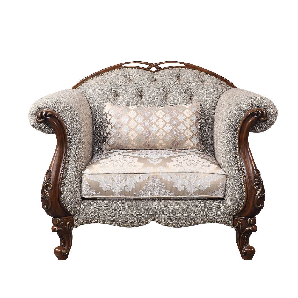 Miyeon - Chair With Pillow - Fabric & Cherry, beige, view 2