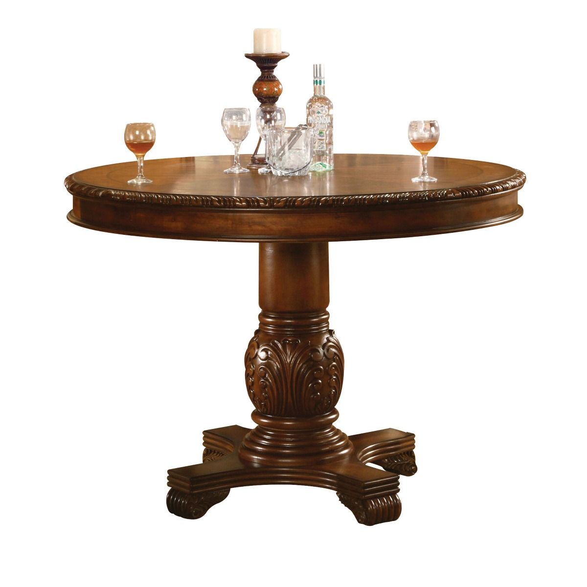 Chateau De Ville - Counter Height Table - Cherry, dark brown