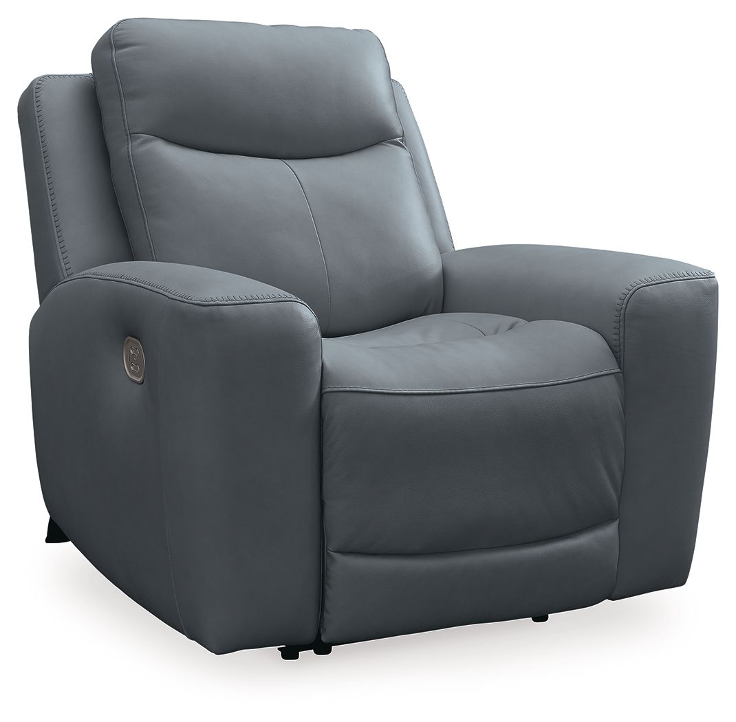 Ashley Mindanao PWR Recliner/ADJ Headrest - Steel