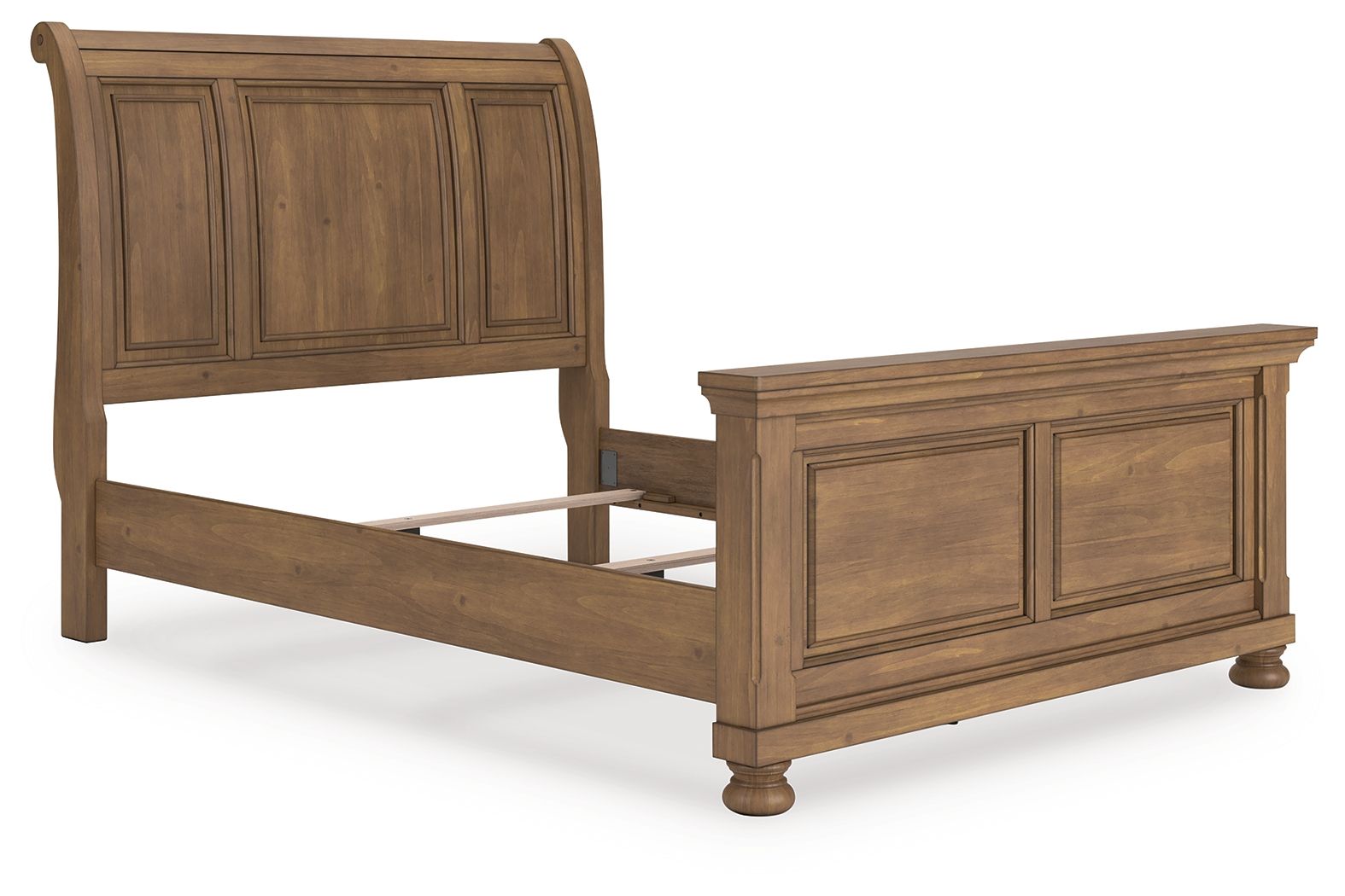 Feddinger - Queen Sleigh Bed - Medium Brown