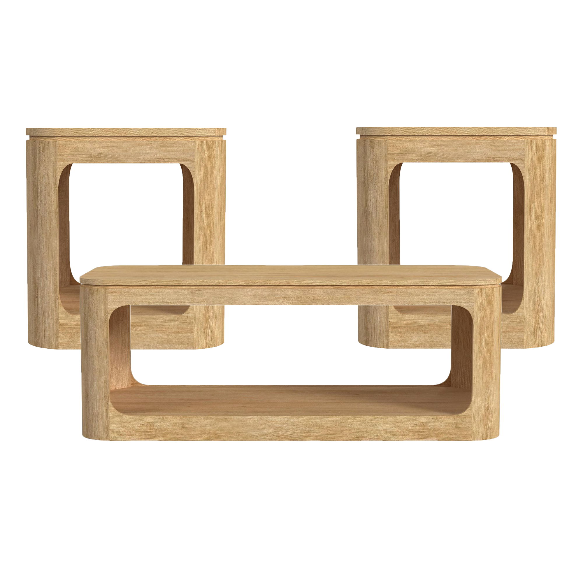 3 Pc · Coffee Table & Two End Tables