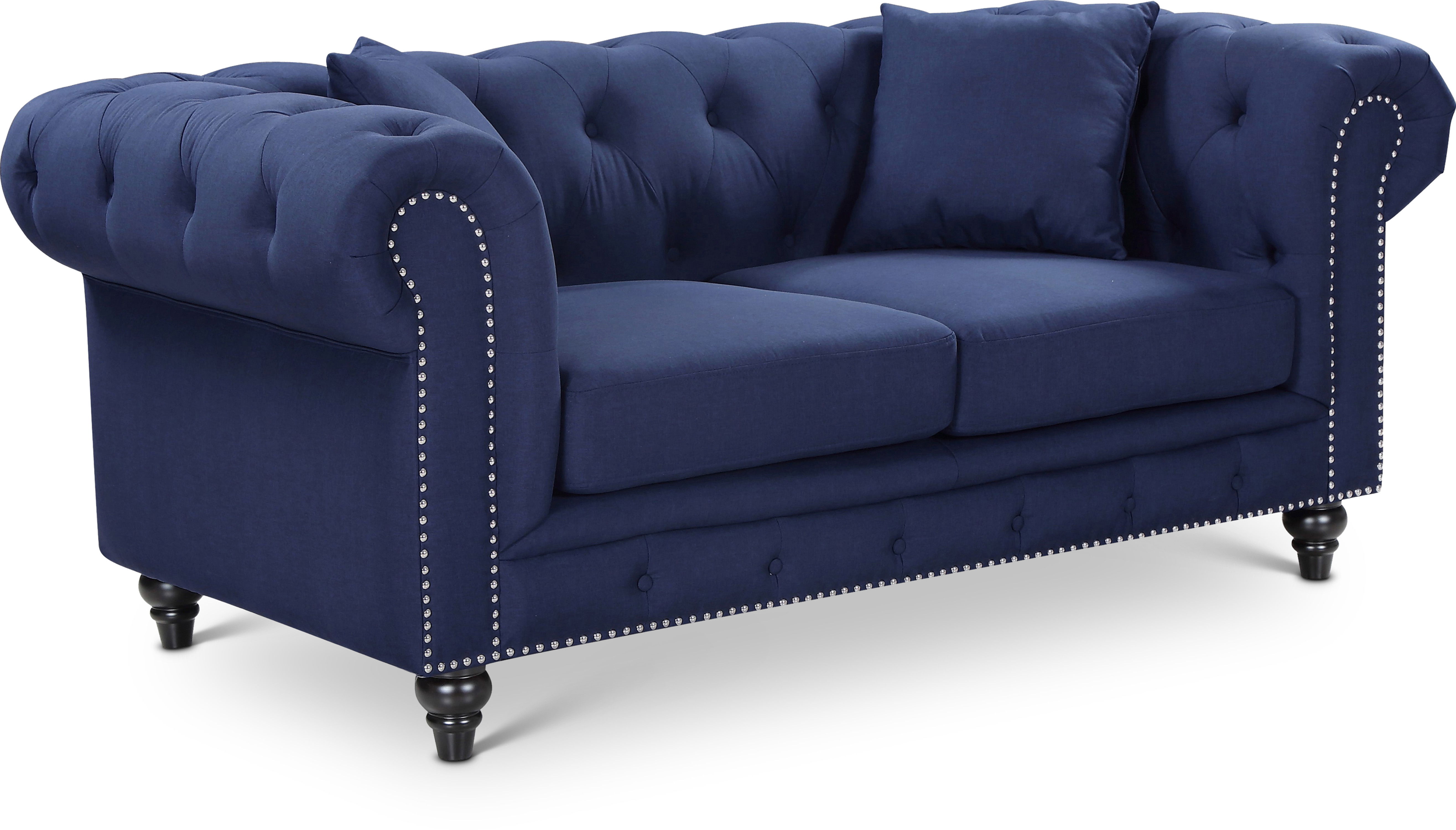Chesterfield - Loveseat - Navy
