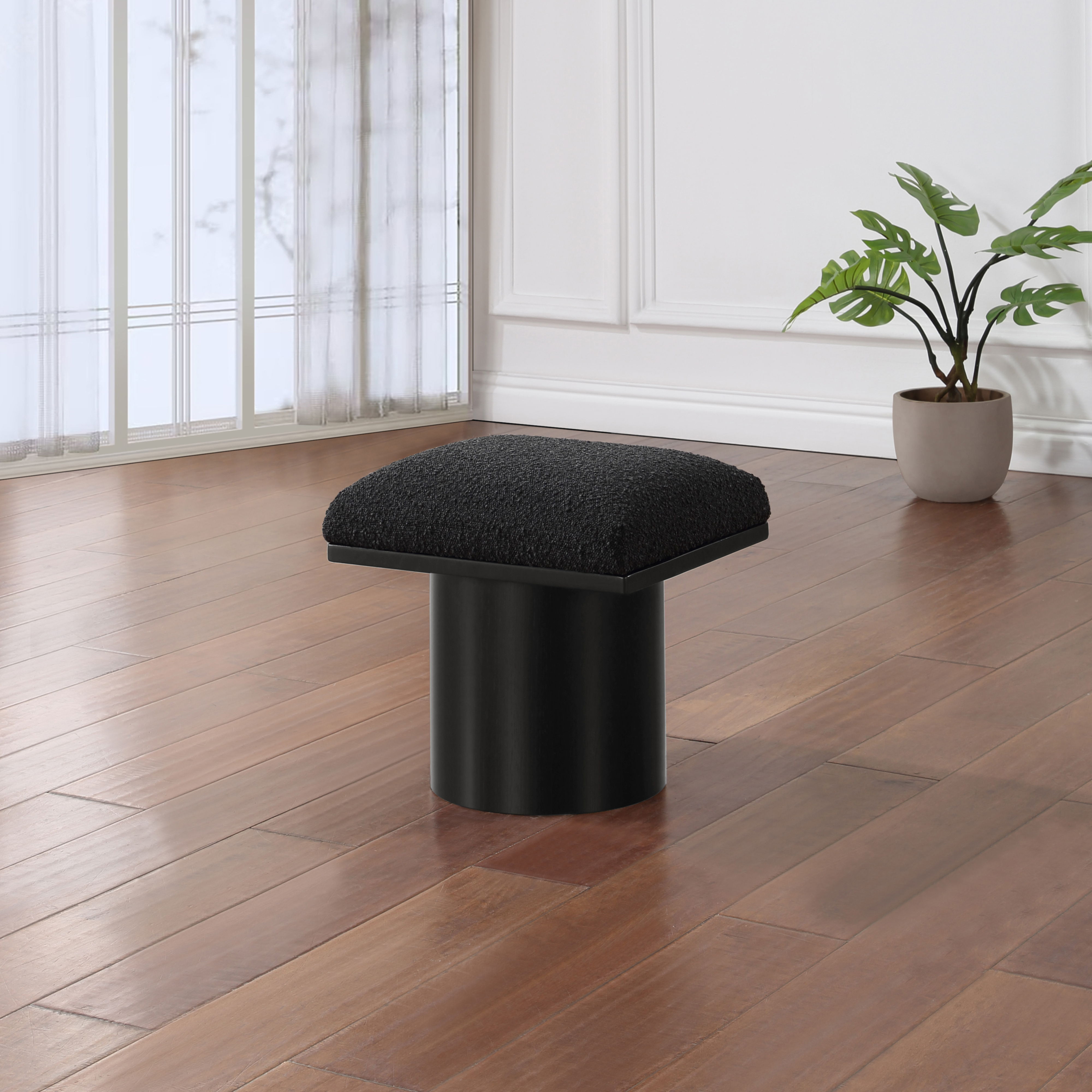 Pavilion - Bench Ottoman With Black Base - Black