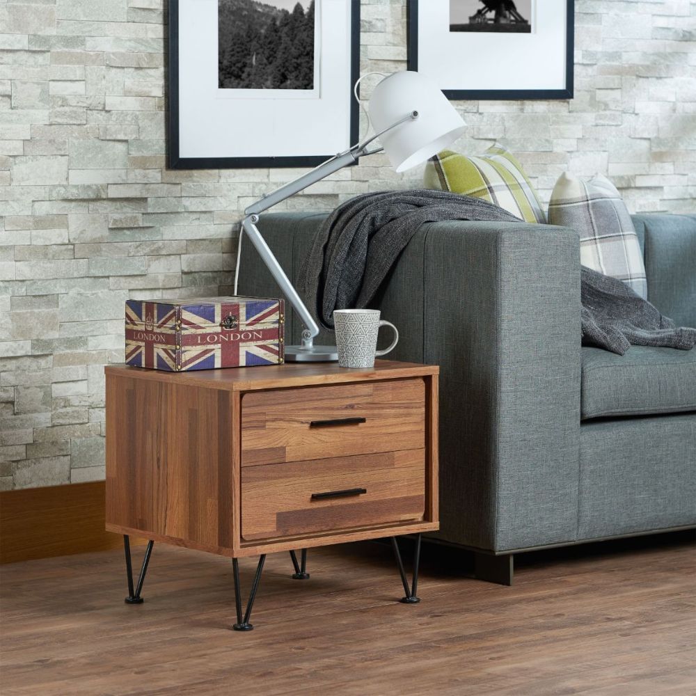 Deoss - Accent Table - Walnut, light brown