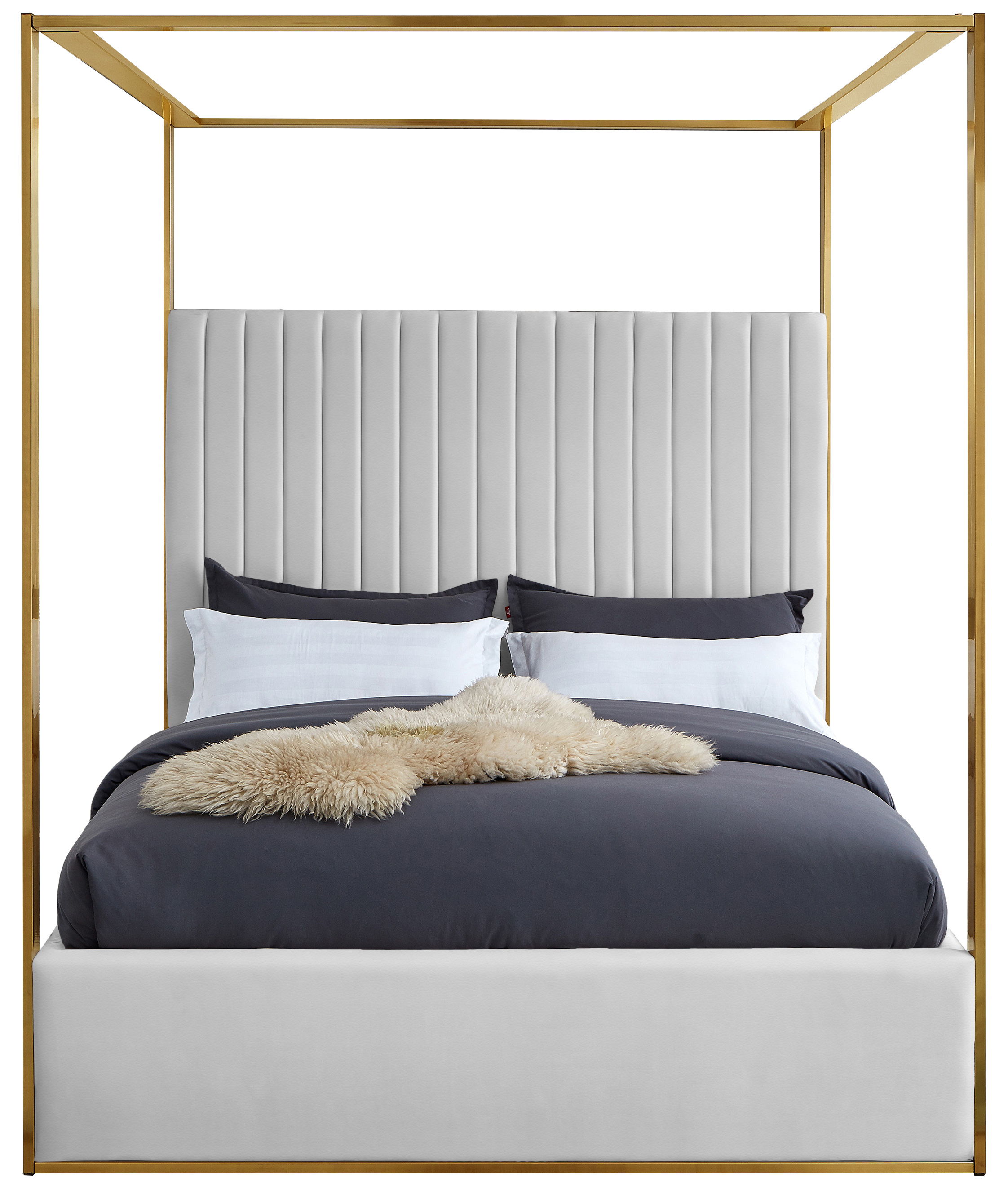 Jones - King Bed - White