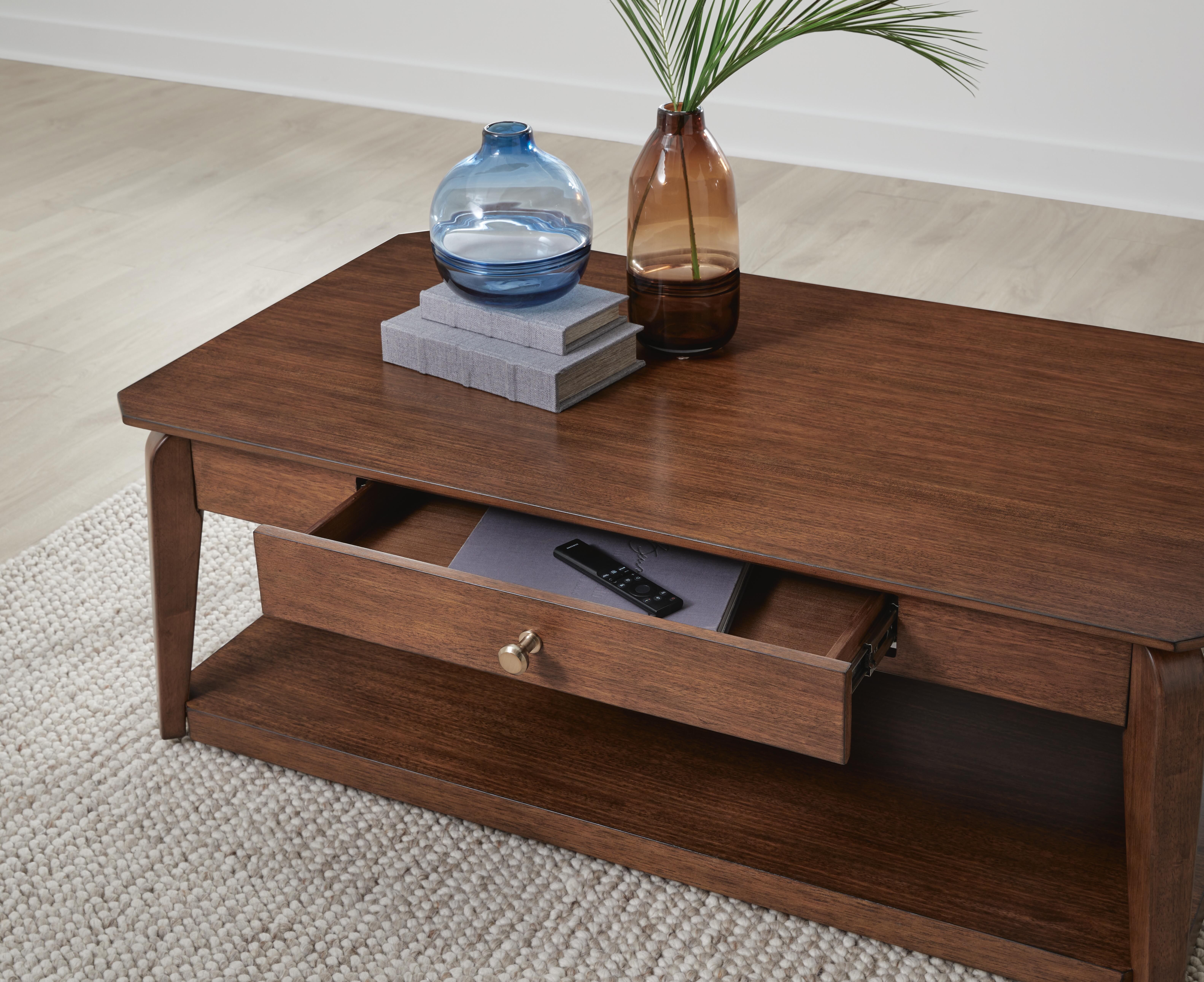 Ashley Furniture Trenmour - Rectangular Cocktail Table - Medium Brown - Image 8