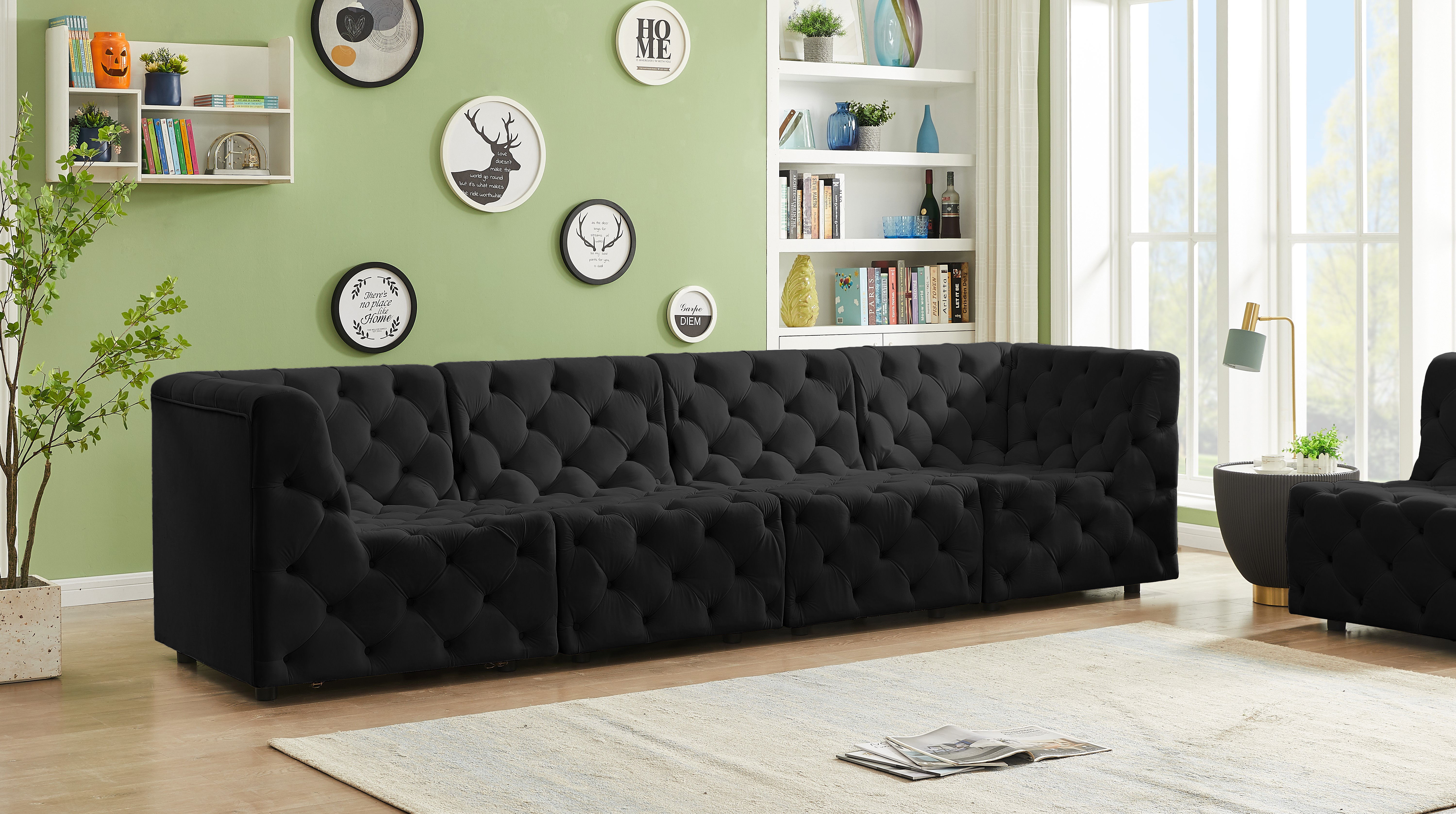 Tuft - 4 Piece Modular Sofa - Black