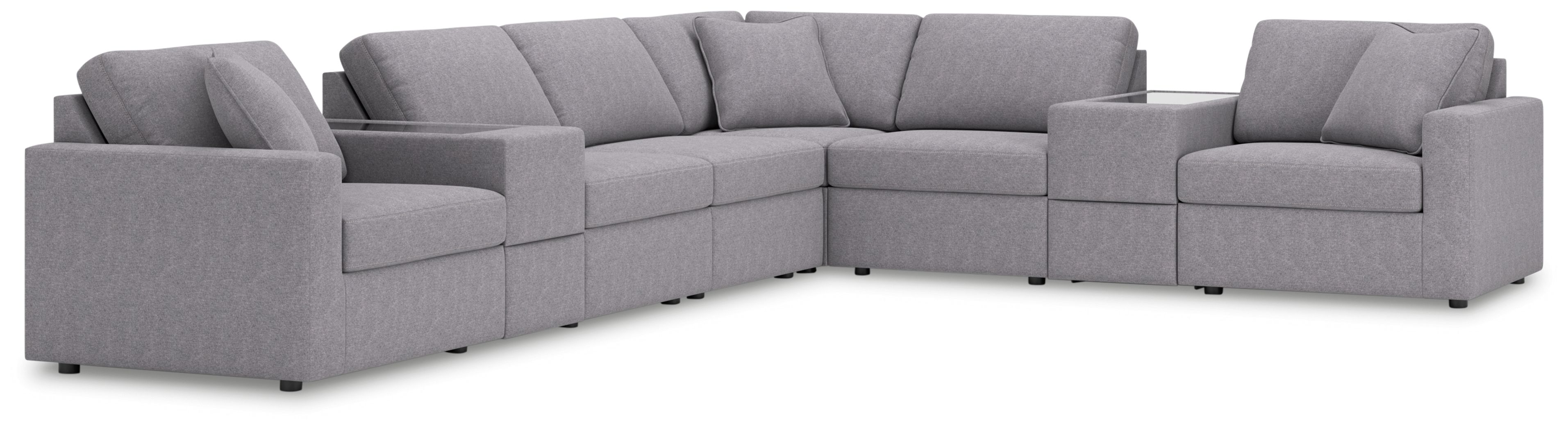 8 Pc · Sectional With Storage Consoles