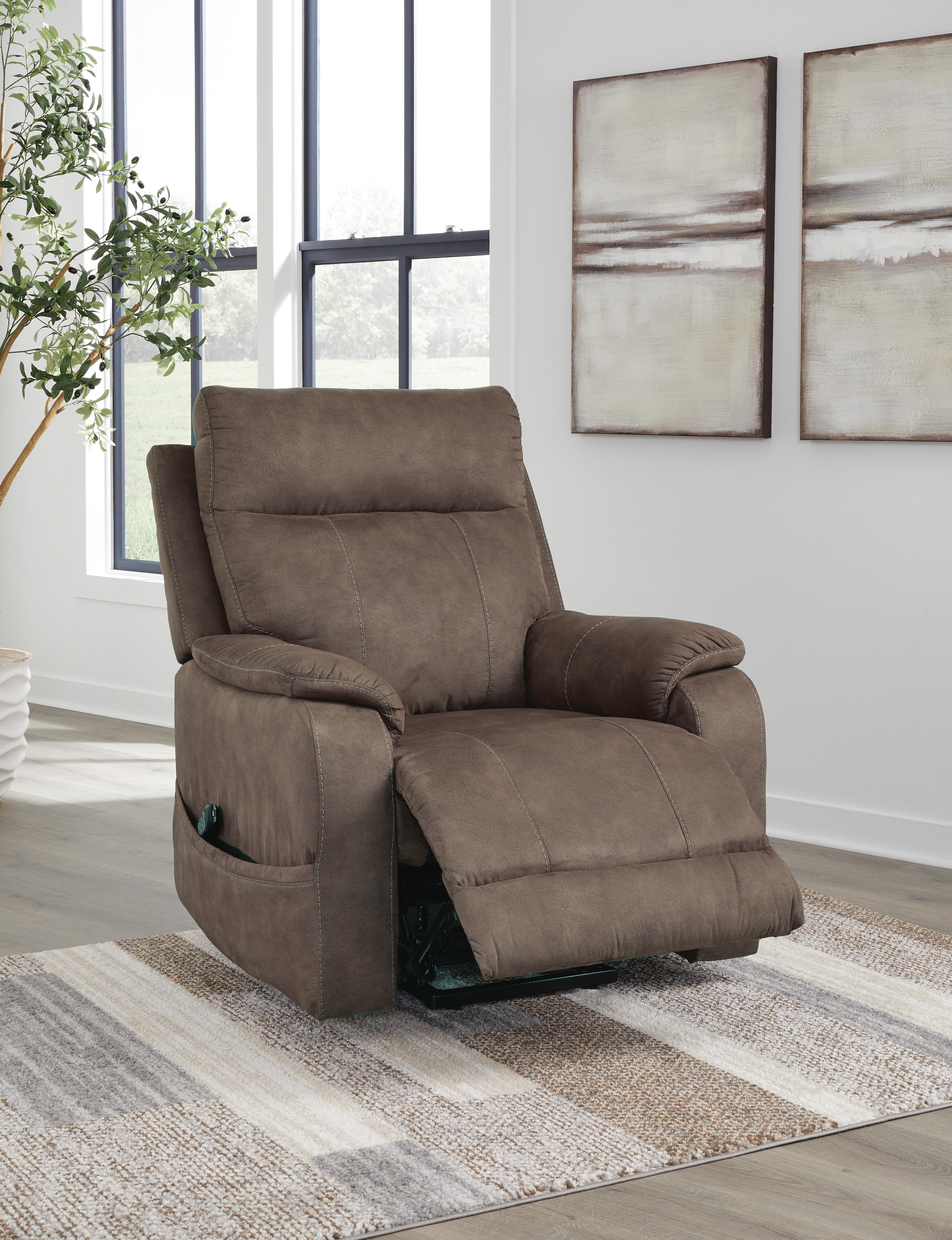 Ashley Furniture Crestmeade - Power Lift Recliner - Espresso - Image 9