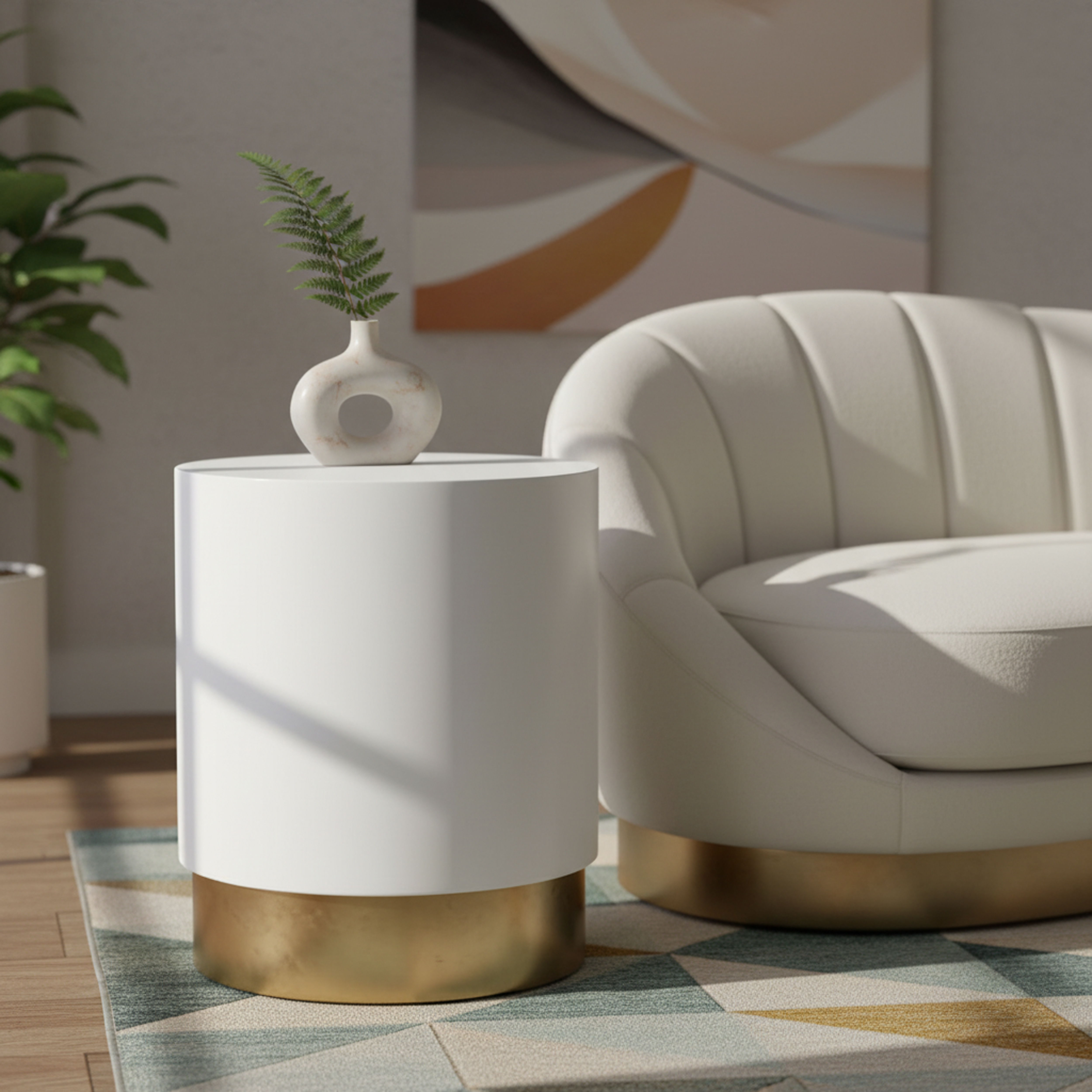 Deco - End Table - White