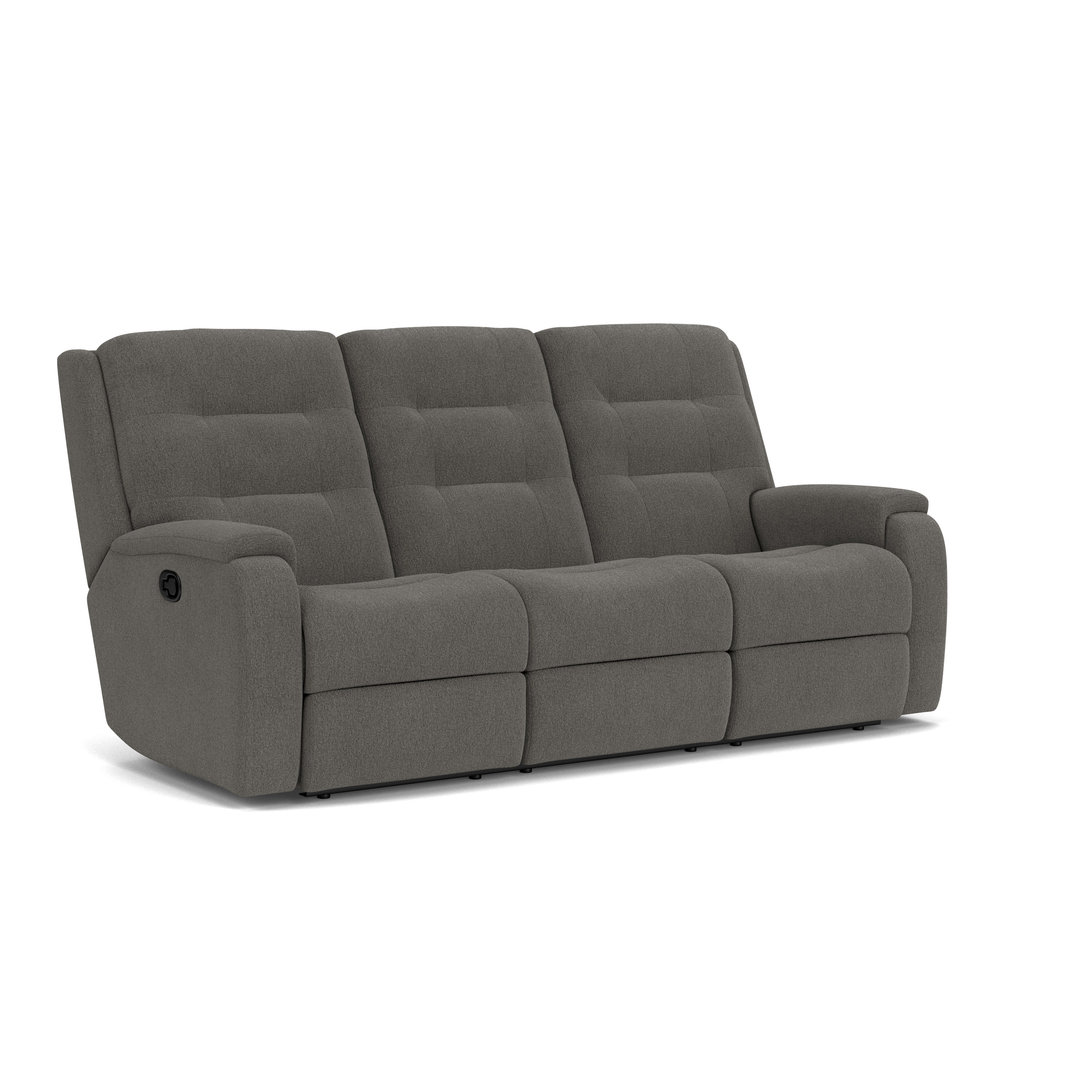 Arlo - Transitional Fabric Reclining Sofa, gray