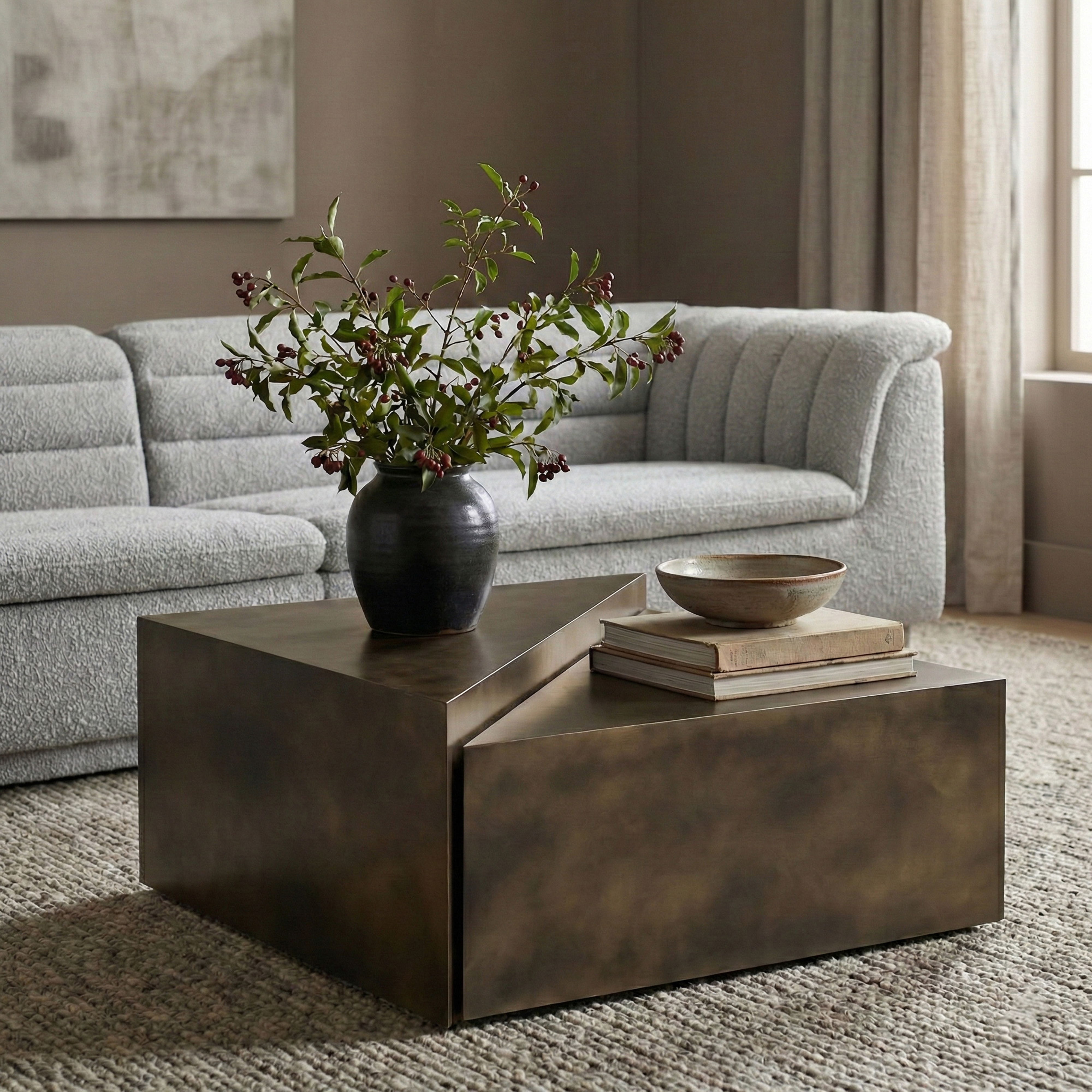 Zani - Iron Coffee Table - Brown