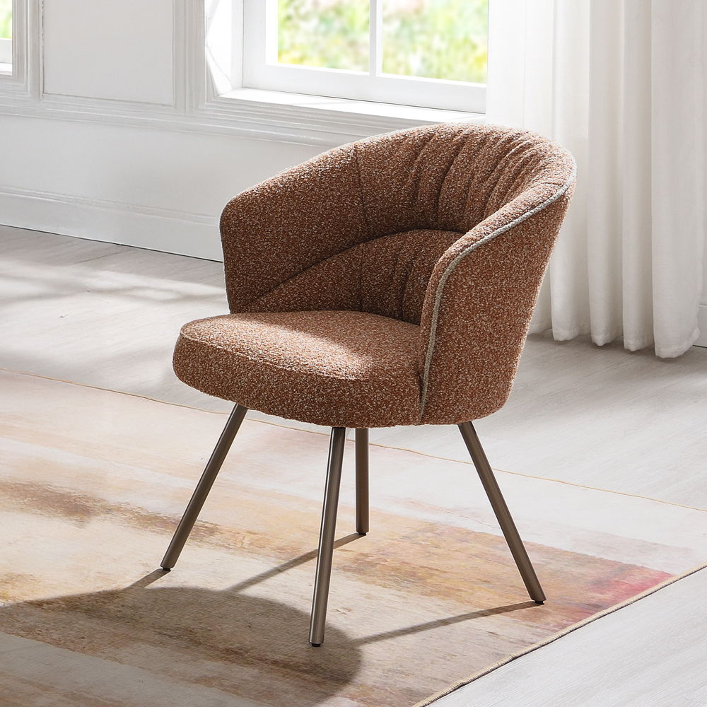 Lidi - Side Chair (Set of 2) - Rust Orange, orange